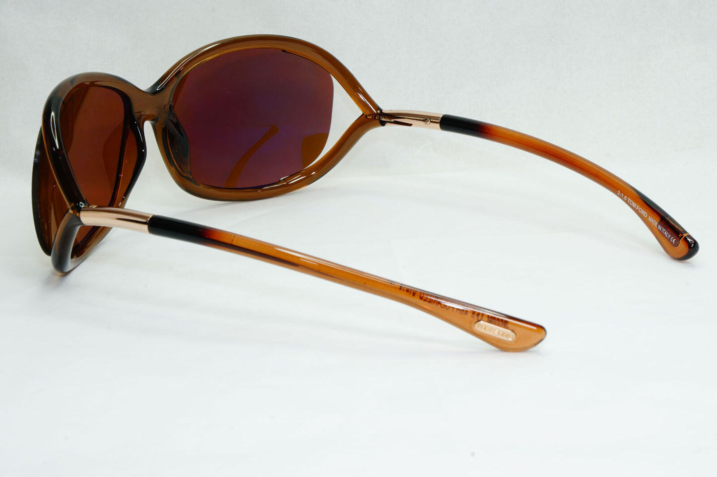 Tom Ford Sunglasses Jennifer Polarized Brown Gold Wrap FT0008 TF 8 48H [Z]
