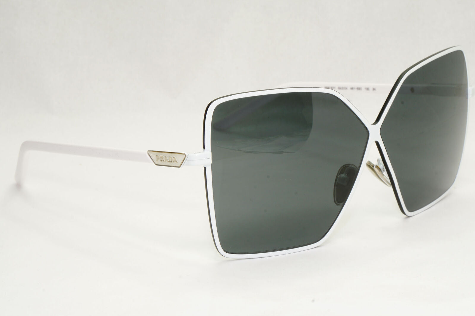 Prada Sunglasses White Oversized Square Black Grey PR50YS SPR 50Y 461-5S0