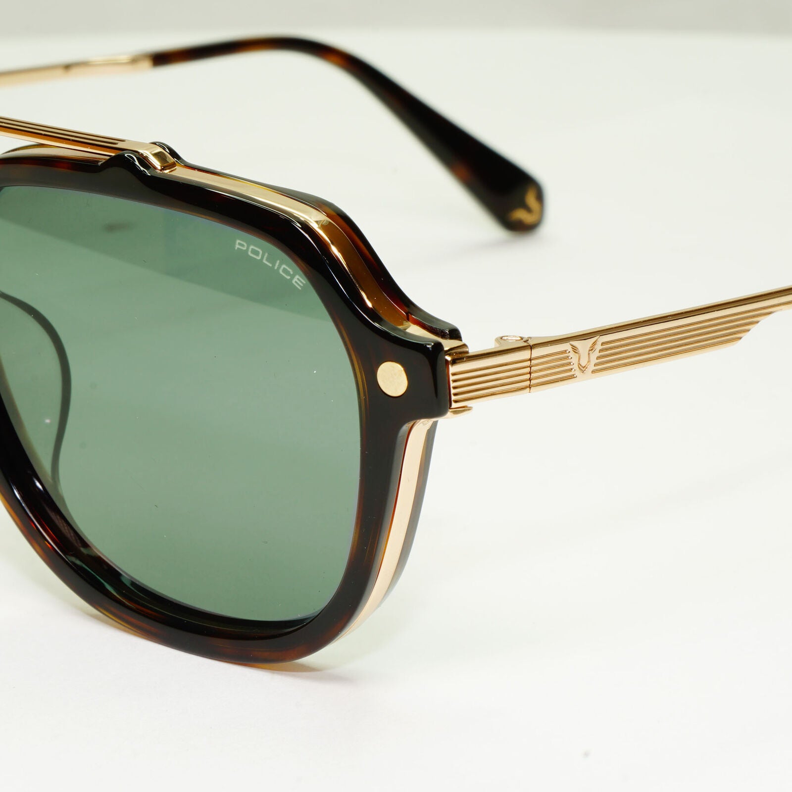 Police Lewis Hamilton F1 Sunglasses Brown Gold Green Tortoise SPL A26N COL 300Y