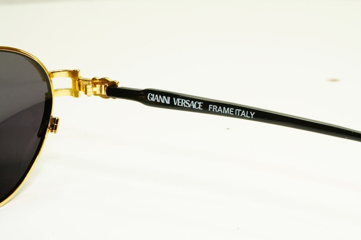 Gianni Versace 1995 Vintage Sunglasses Gold Medusa Black MOD G23 COL 18L