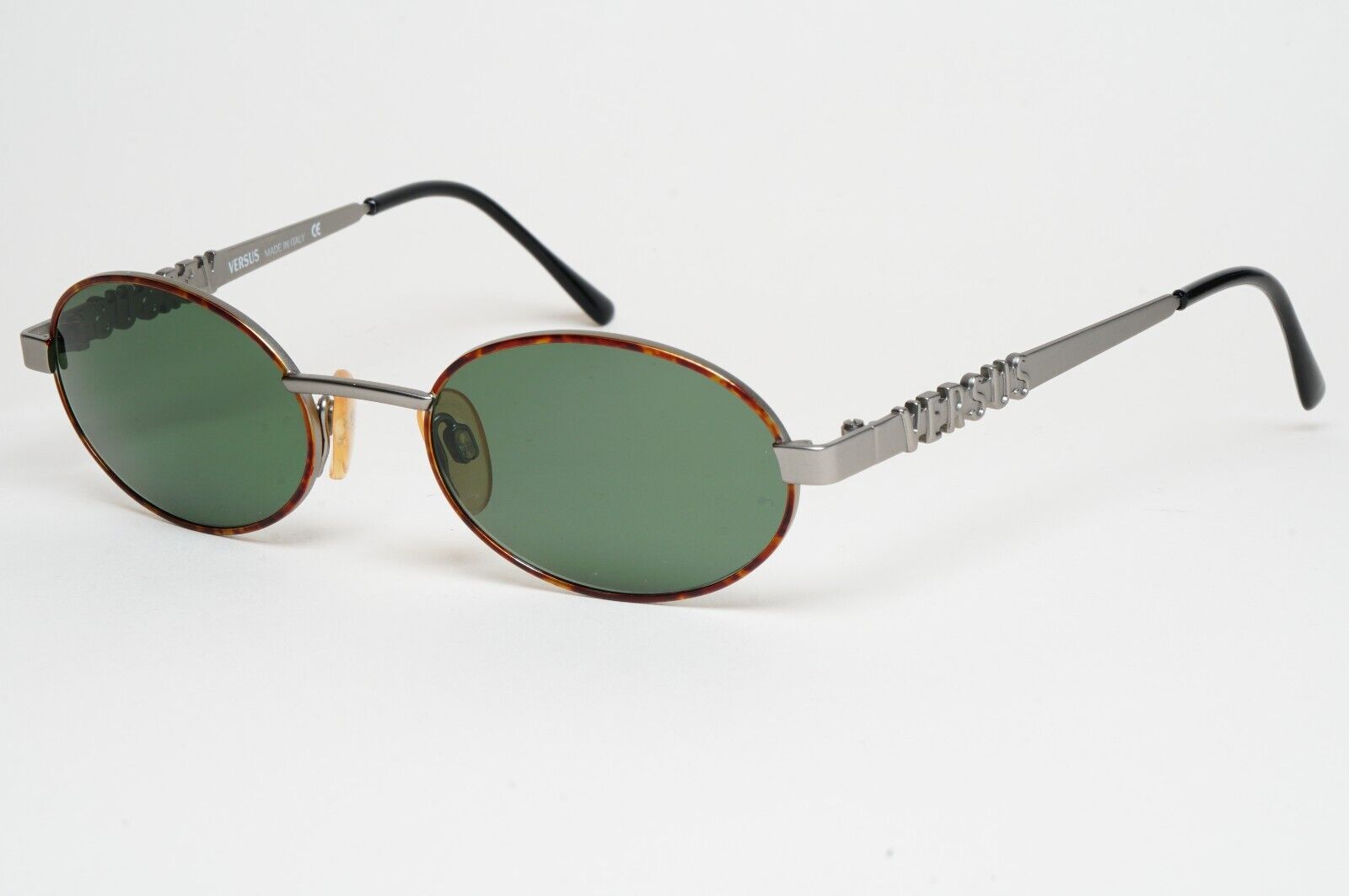 Versus Sunglasses 1996 by Gianni Versace Vintage Gunmetal Green MOD R26 COL 27M