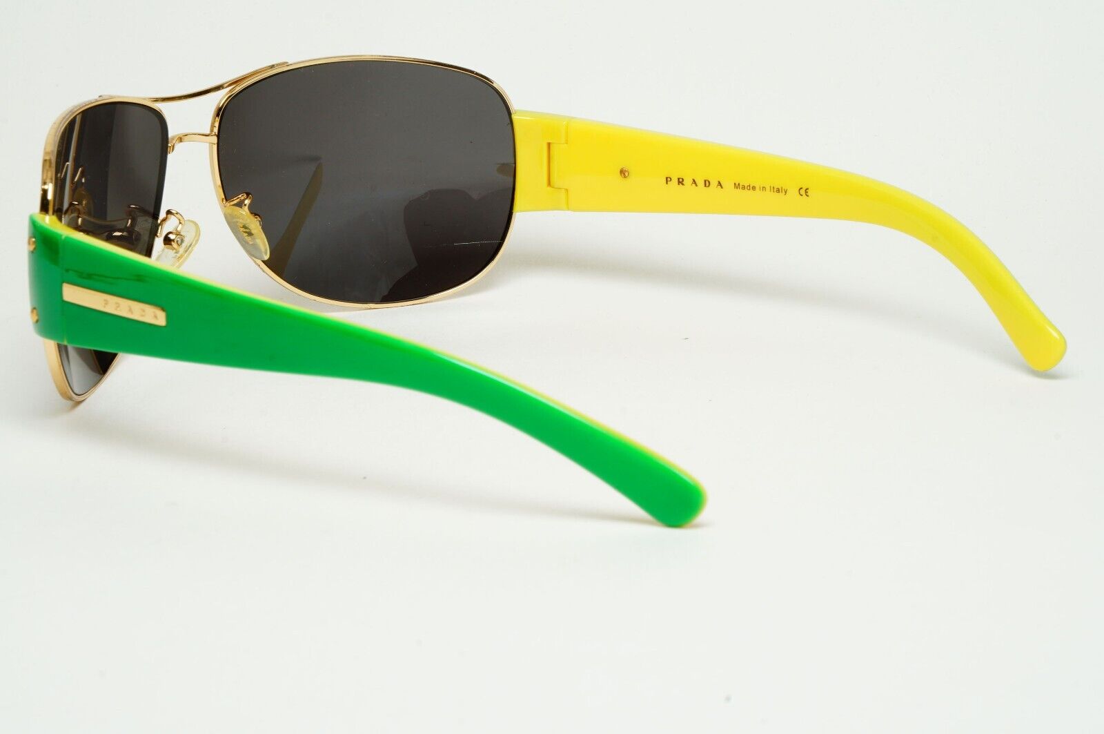 Prada 2006 Sunglasses Vintage Pilot Green Black PR52GS SPR 52G 5AK-3O1 050225