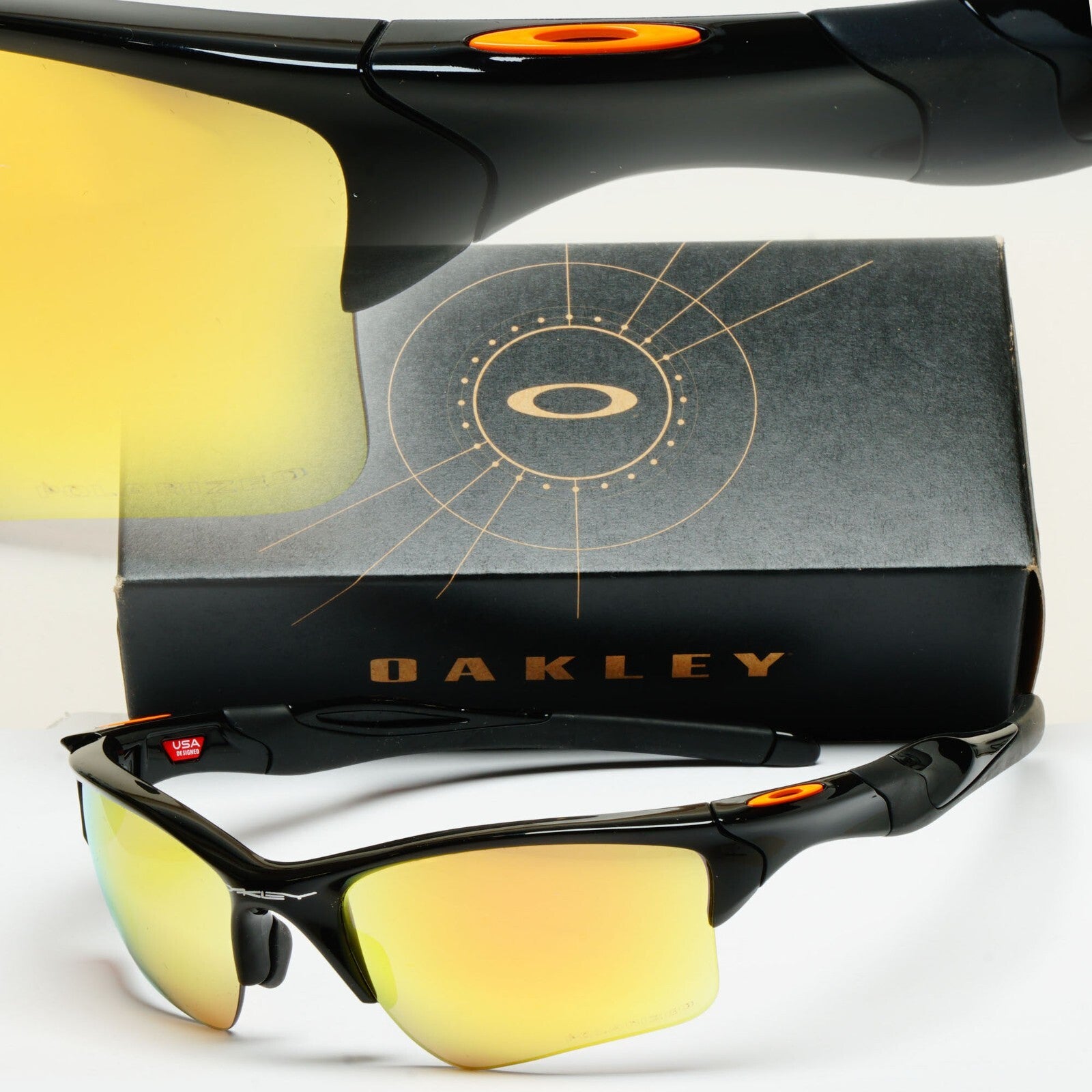Oakley Sunglasses Half Jacket 2.0 XL Black Fire Iridium Polarized OO 9154 16
