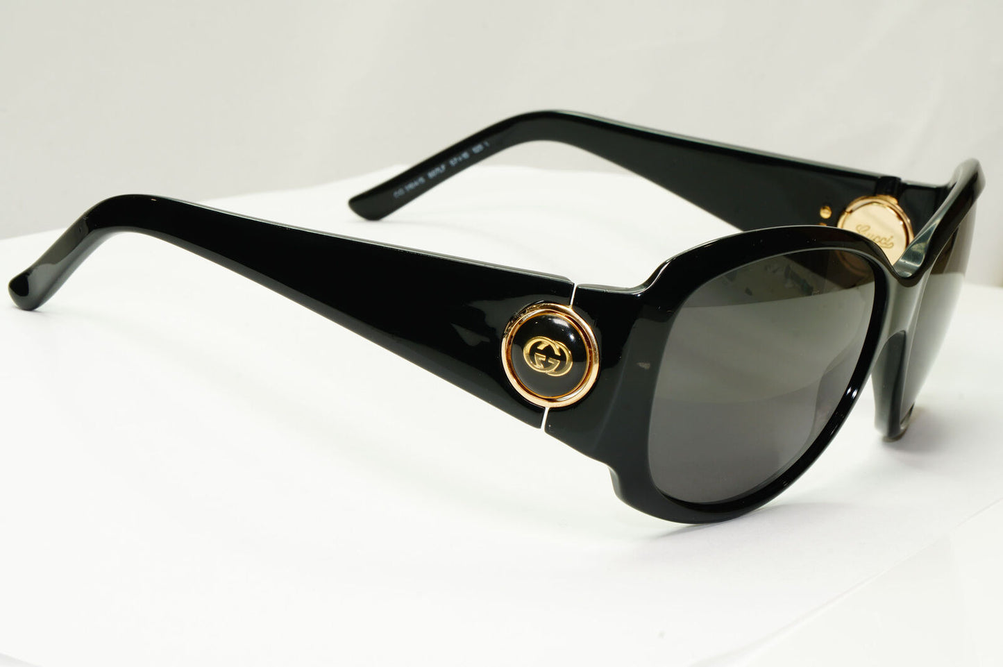 Gucci 2008 Sunglasses Black Gold Vintage Square GG 3104/S 807LF 181022