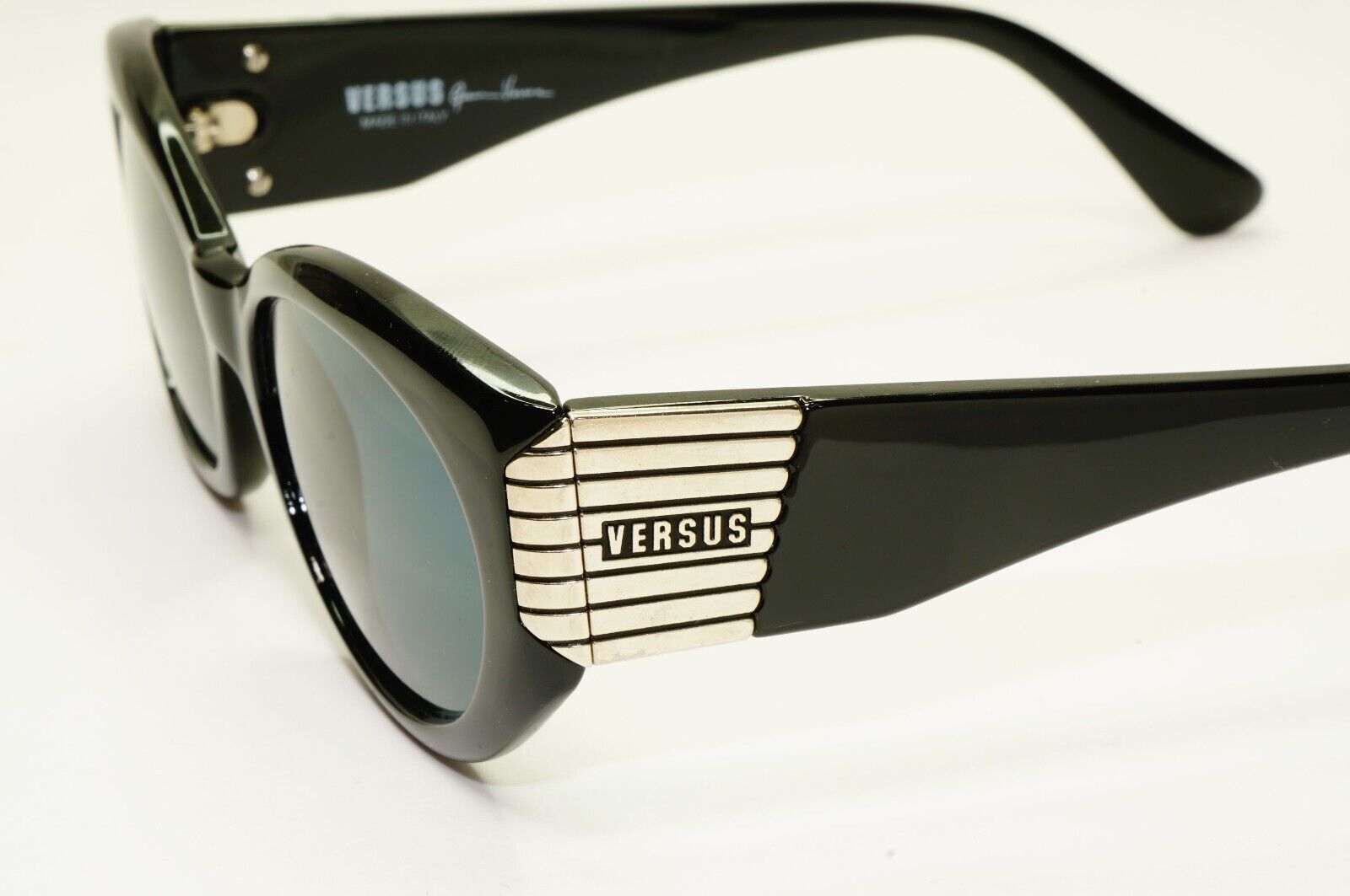 Versus Sunglasses 1995 Vintage Black Silver  by Gianni Versace MOD EZ6 COL 852