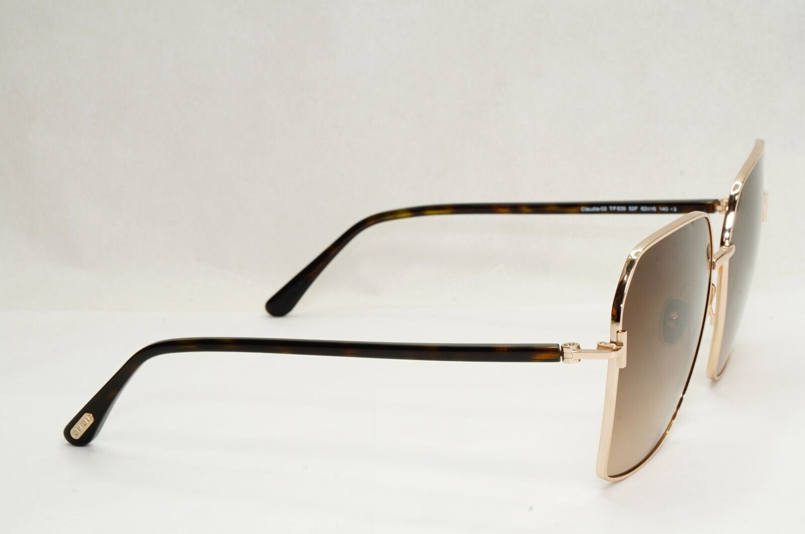 Tom Ford Sunglasses Claudia-02 Gold Brown Gradient Metal FT0839 TF 839 52F [N]