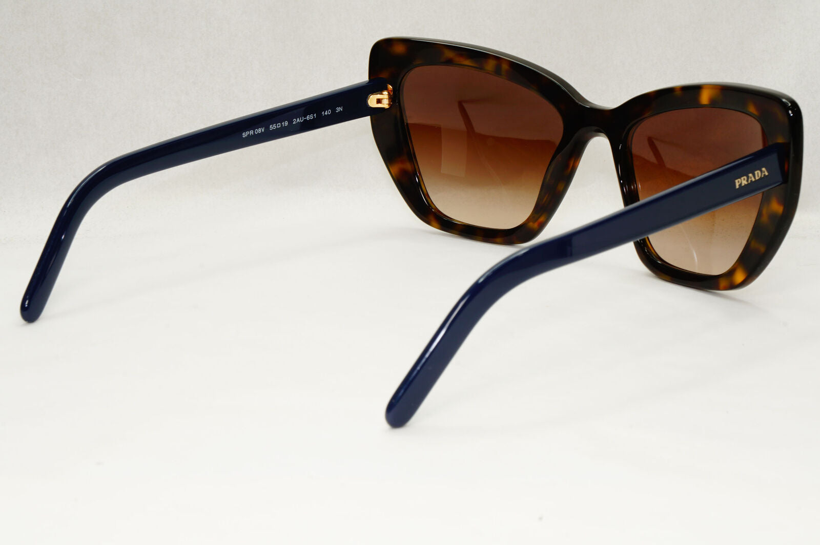 Prada Sunglasses Brown Blue Tortoiseshell Gradient Square PR08VS SPR 08V 2AU-6S1