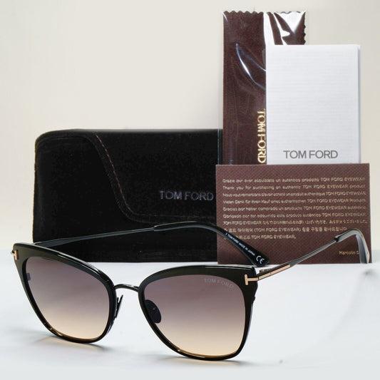 Tom Ford Sunglasses Faryn Titanium Black Brown Grey Gradient TF0843 TF 843 01B