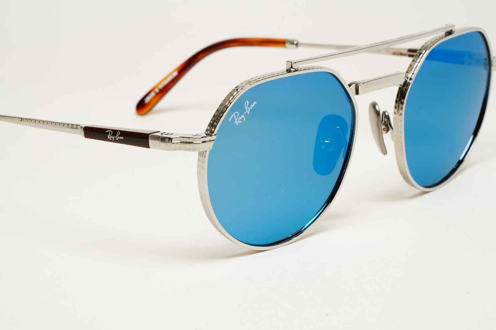 Ray-Ban Sunglasses Jack II Titanium Mirror Blue Silver Grey RB 8265 3139/O4 51mm