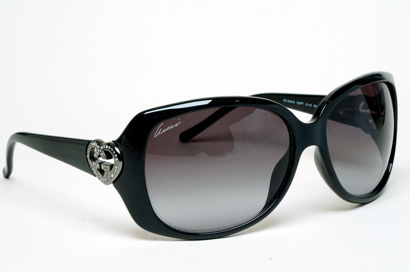 Gucci Sunglasses 2011 Vintage Heart Black Grey Silver GG 3548/S D28PT 290125