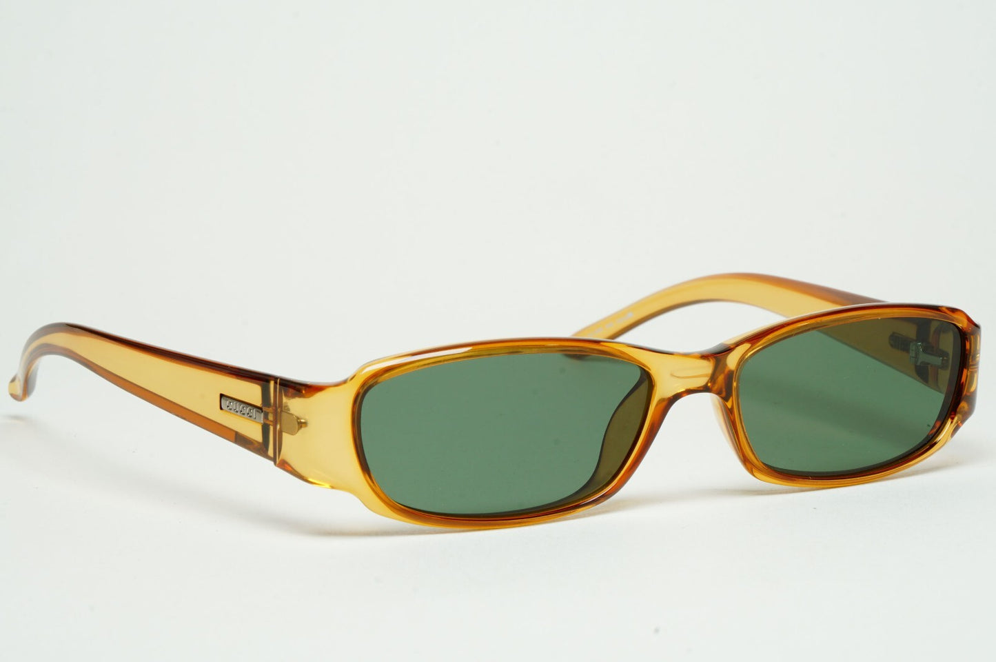 Gucci Sunglasses 2002 Vintage Honey Transparent Green Rectangle GG 2499 K98 52mm