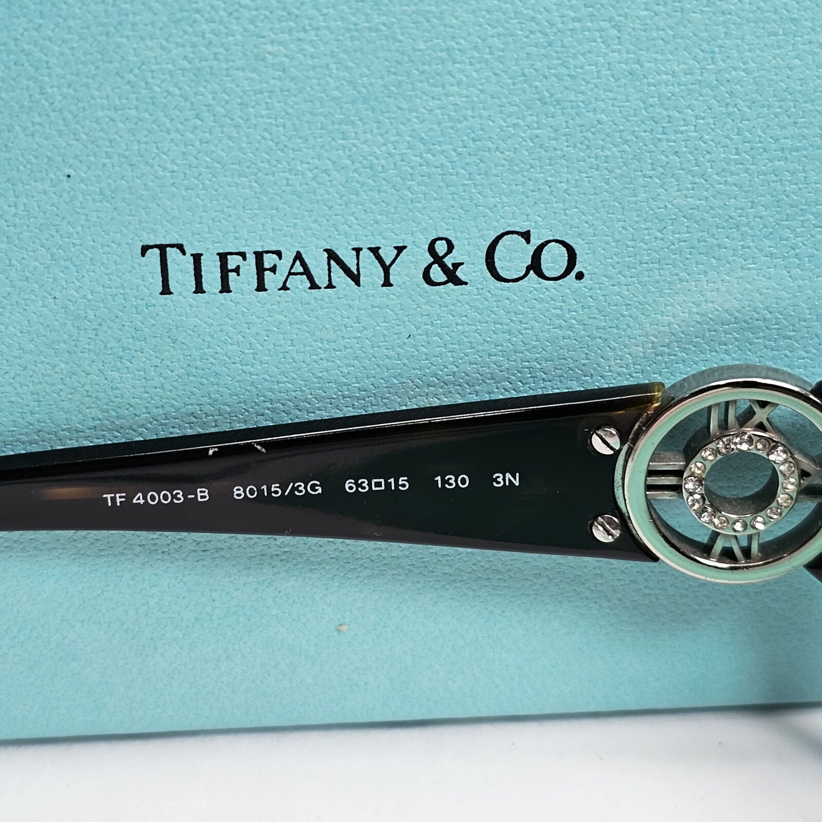 Tiffany & Co 2010 Vintage Brown Tortoise Sunglasses TF 4003-B 8015/3G 070224