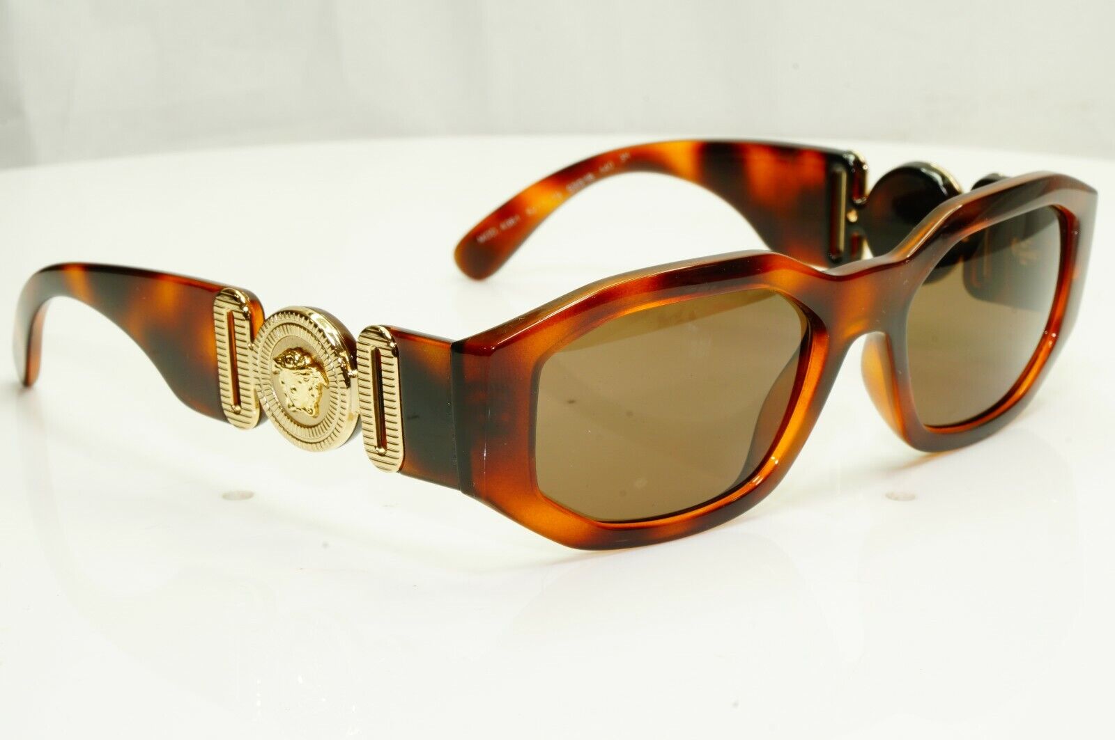 Versace Gold Medusa Brown Rectangle Mens Womens Sunglasses MOD 4361 5217/73
