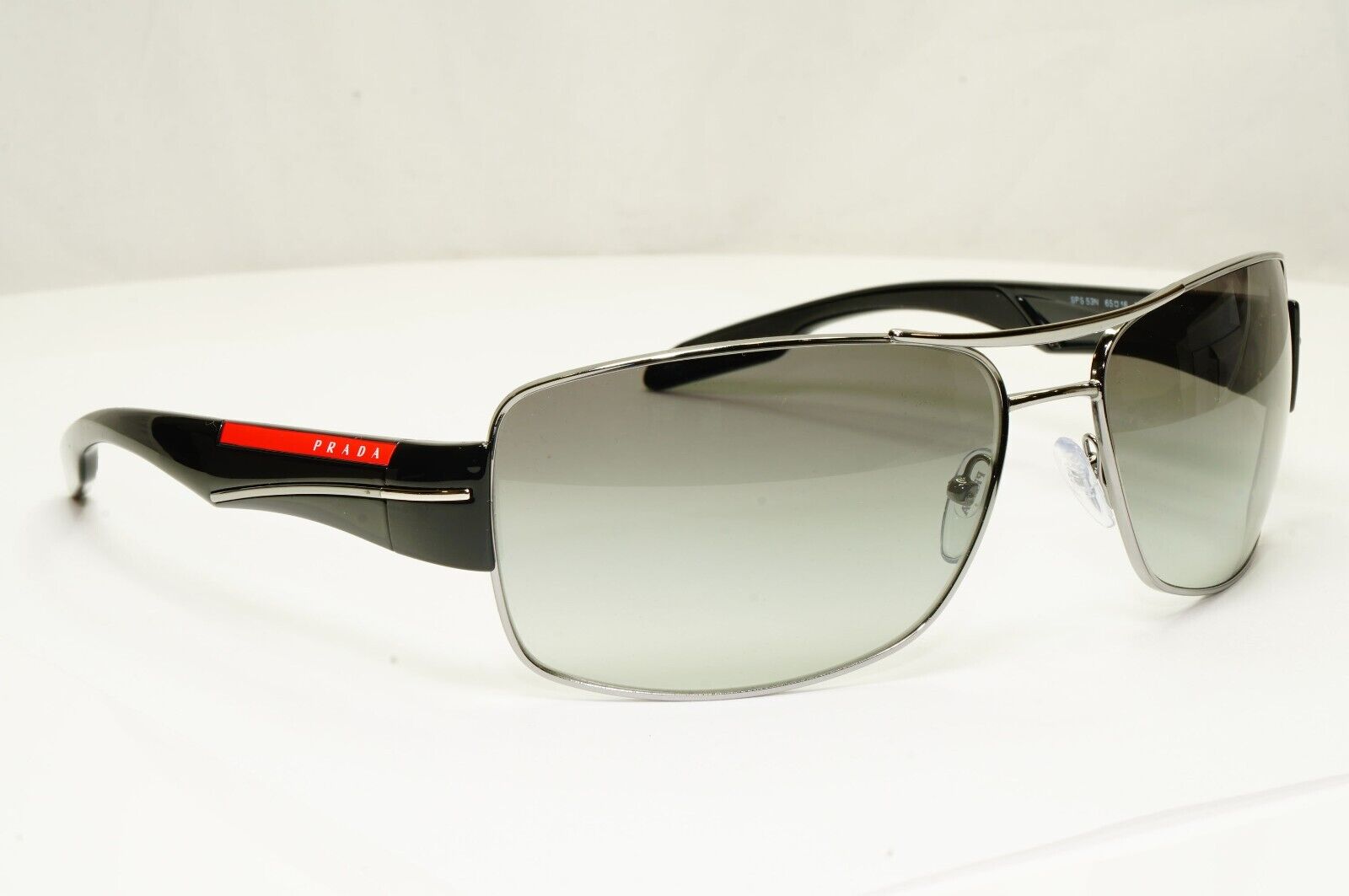 Prada Sunglasses Mens Black Grey Gradient Fade Square PS53NS SPS 53N 5AV-3M1 [a]