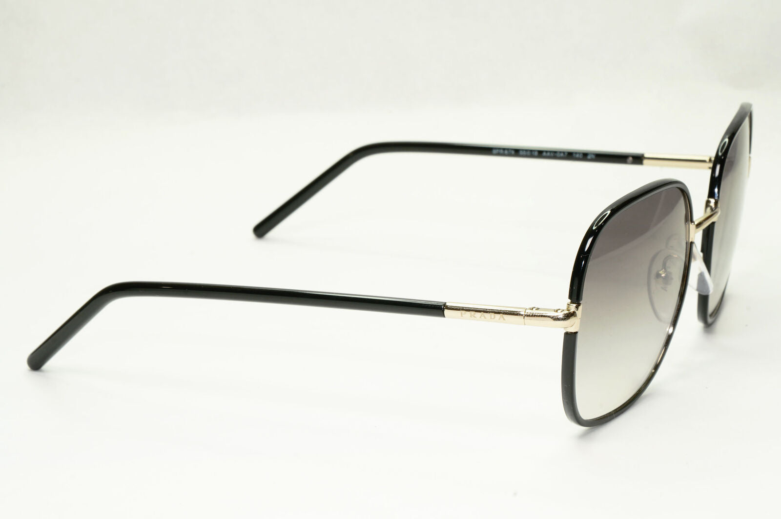 Prada Sunglasses Black Gold Grey Gradient Square PR67XS SPR 67X AAV-0A7