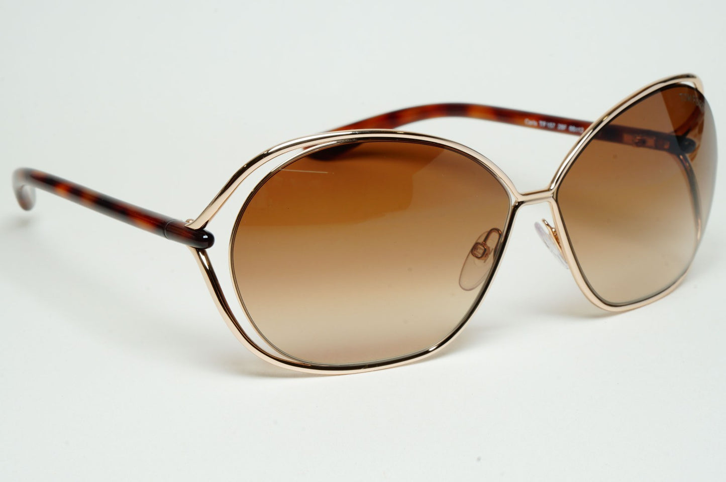 Tom Ford Sunglasses Carla Gold Tortoise Brown Gradient FT0157 TF 157 28F