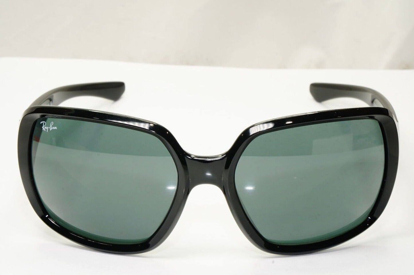 Ray-Ban Sunglasses Square Oversized Black Dark Green Powderhorn RB 4347 601/71