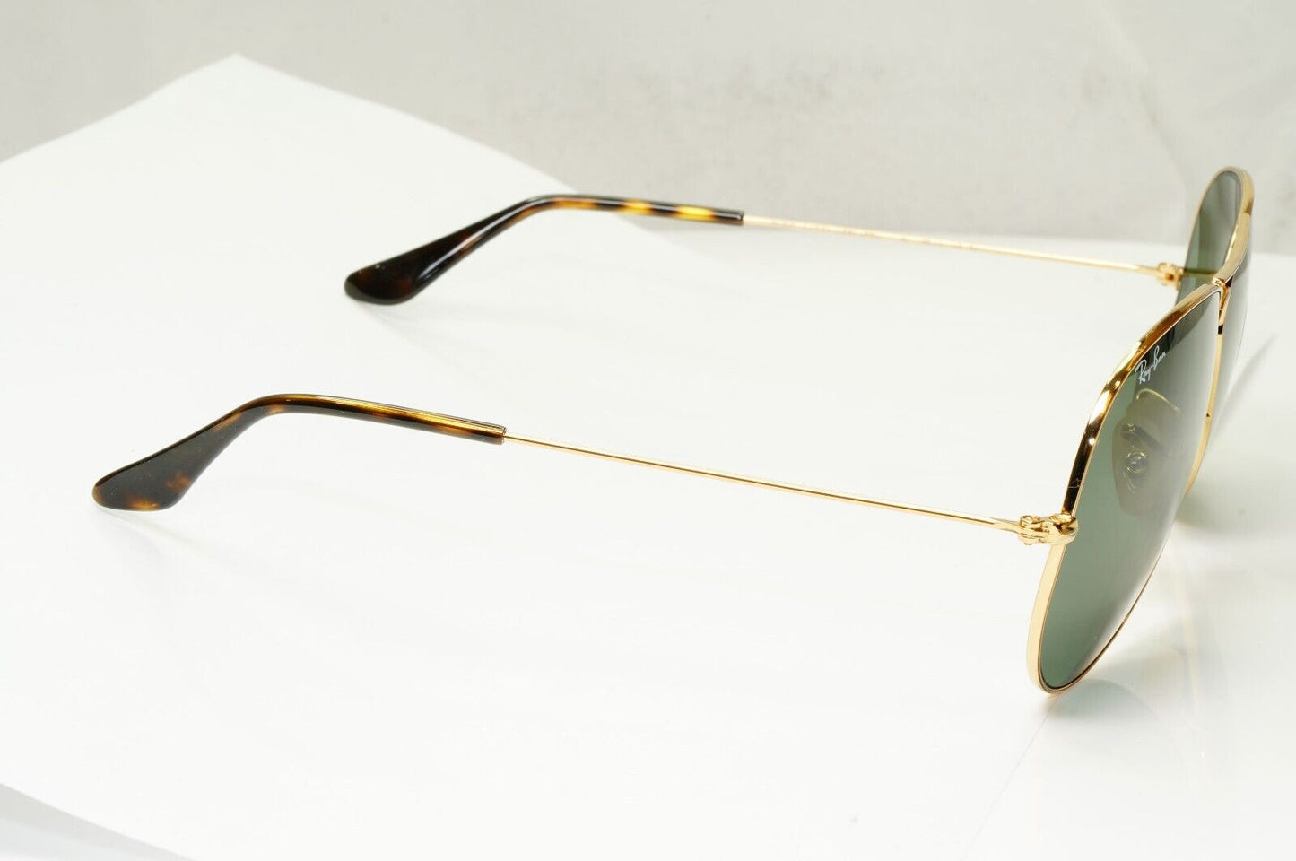 Ray-Ban Sunglasses Aviator Gold Arista Green G15 Large Metal RB 3025 181 62mm
