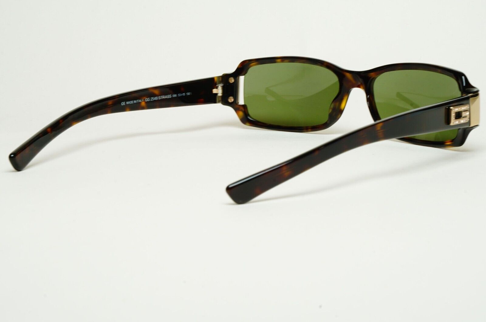 Gucci Sunglasses 1998 Vintage Brown Rectangle Small GG 2548/STRASS 086 180125