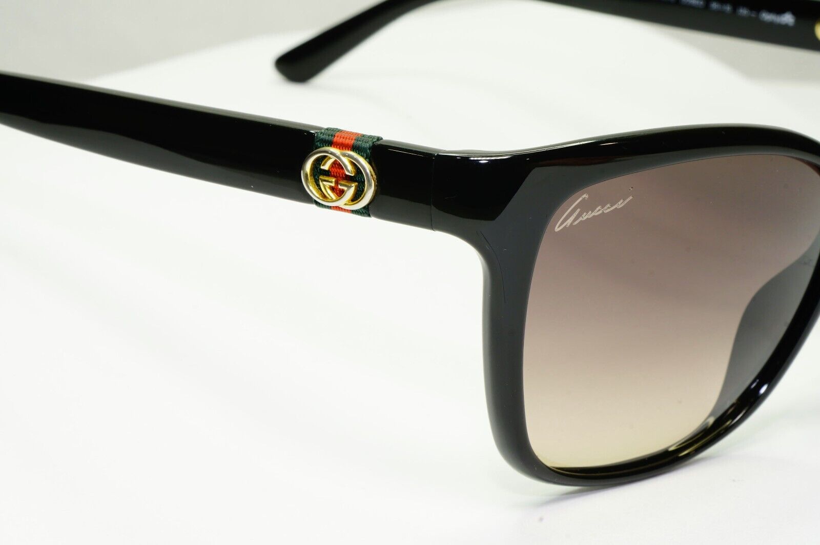 Gucci 2012 Ribbon Sunglasses Square Black Brown Gradient GG 3645/S D28ED 301024