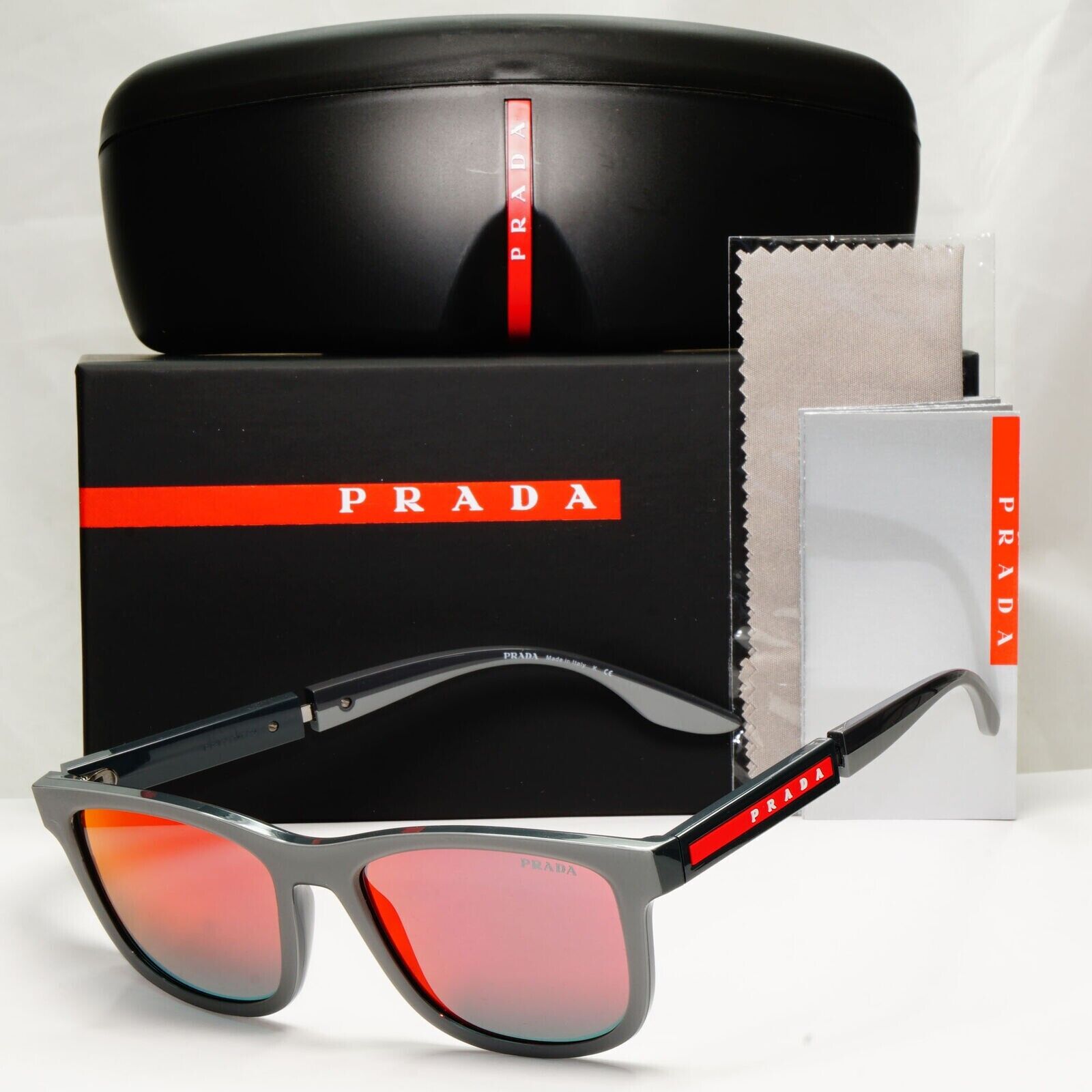 Prada Sunglasses Grey Mirror Red Blue Orange PS04XS SPS 04X 01S-08F [a] 39003