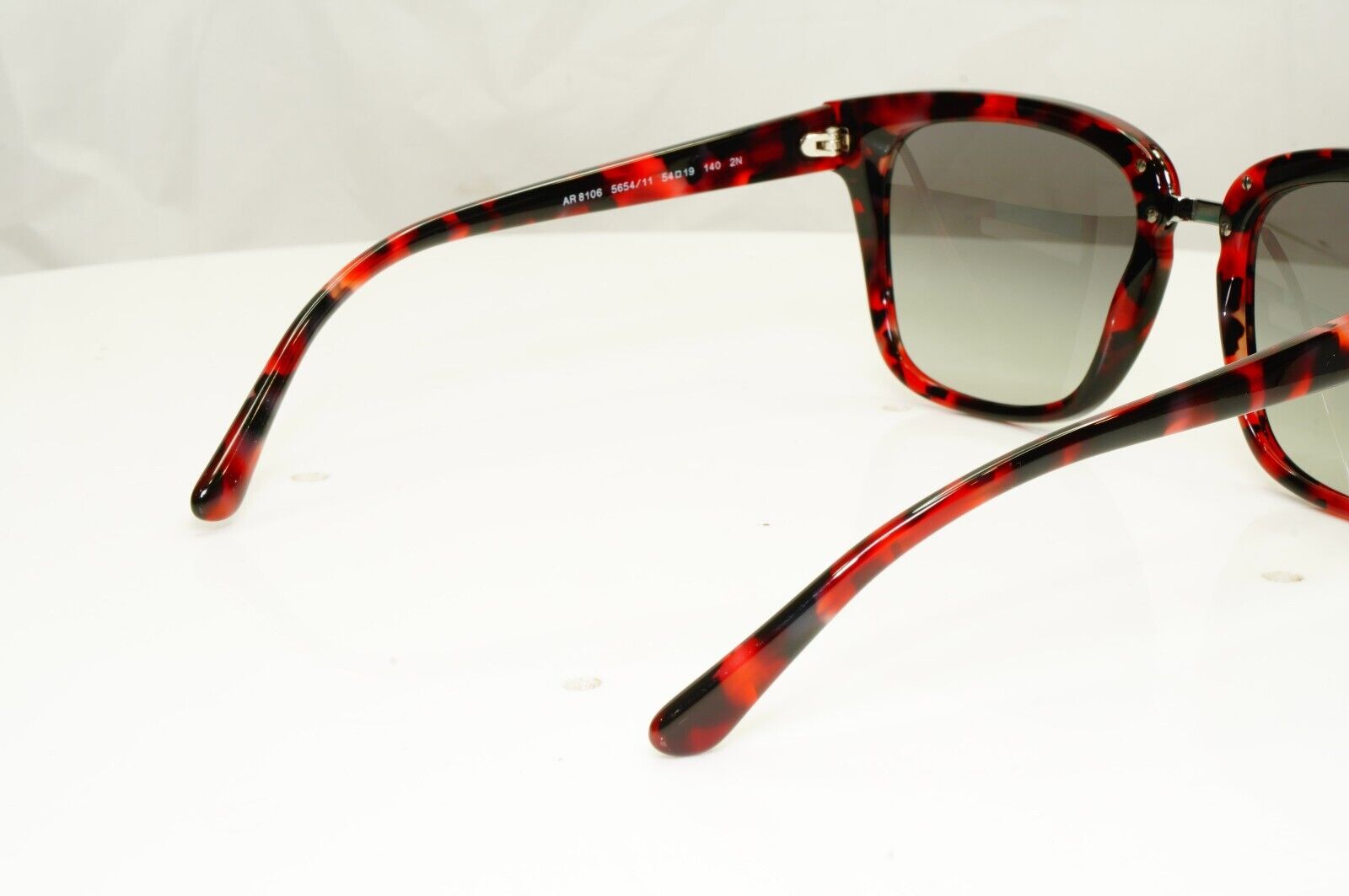 Giorgio Armani Sunglasses Black Red Marble Grey Square AR 8106 5654/11 110823