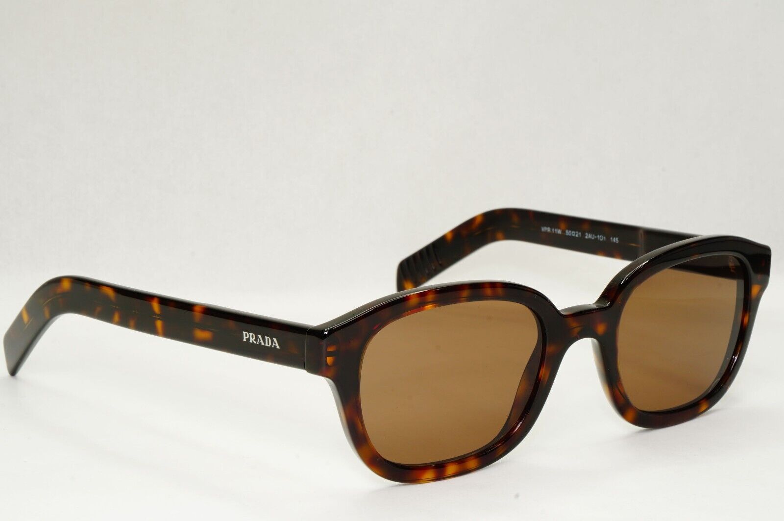 Prada Sunglasses Brown Tortoiseshell Thick Rims PR11WV VPR 11W 2AU-1O1 50mm
