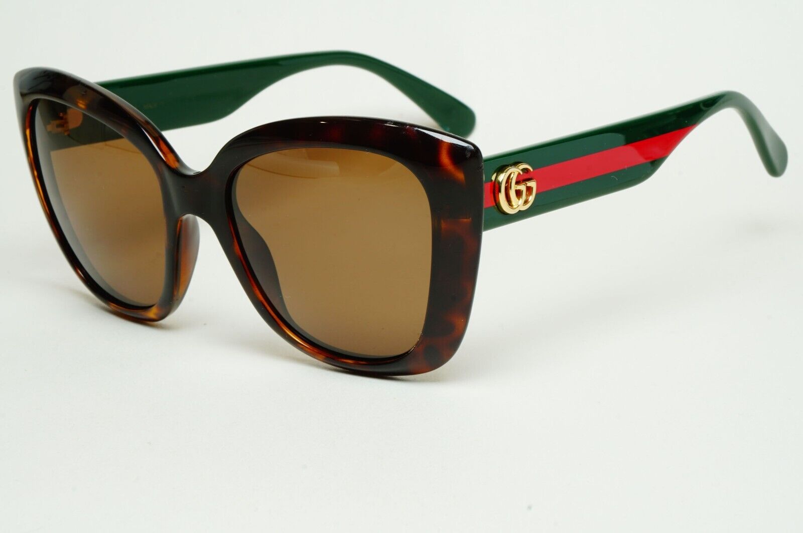 Gucci Sunglasses 2021 Brown Green Red Tortoise Square GG0860S 001 53mm 180125