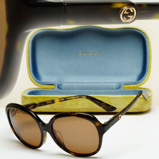 Gucci Sunglasses 2019 Brown Tortoise Large Square GG0489SA 002 58mm 100225