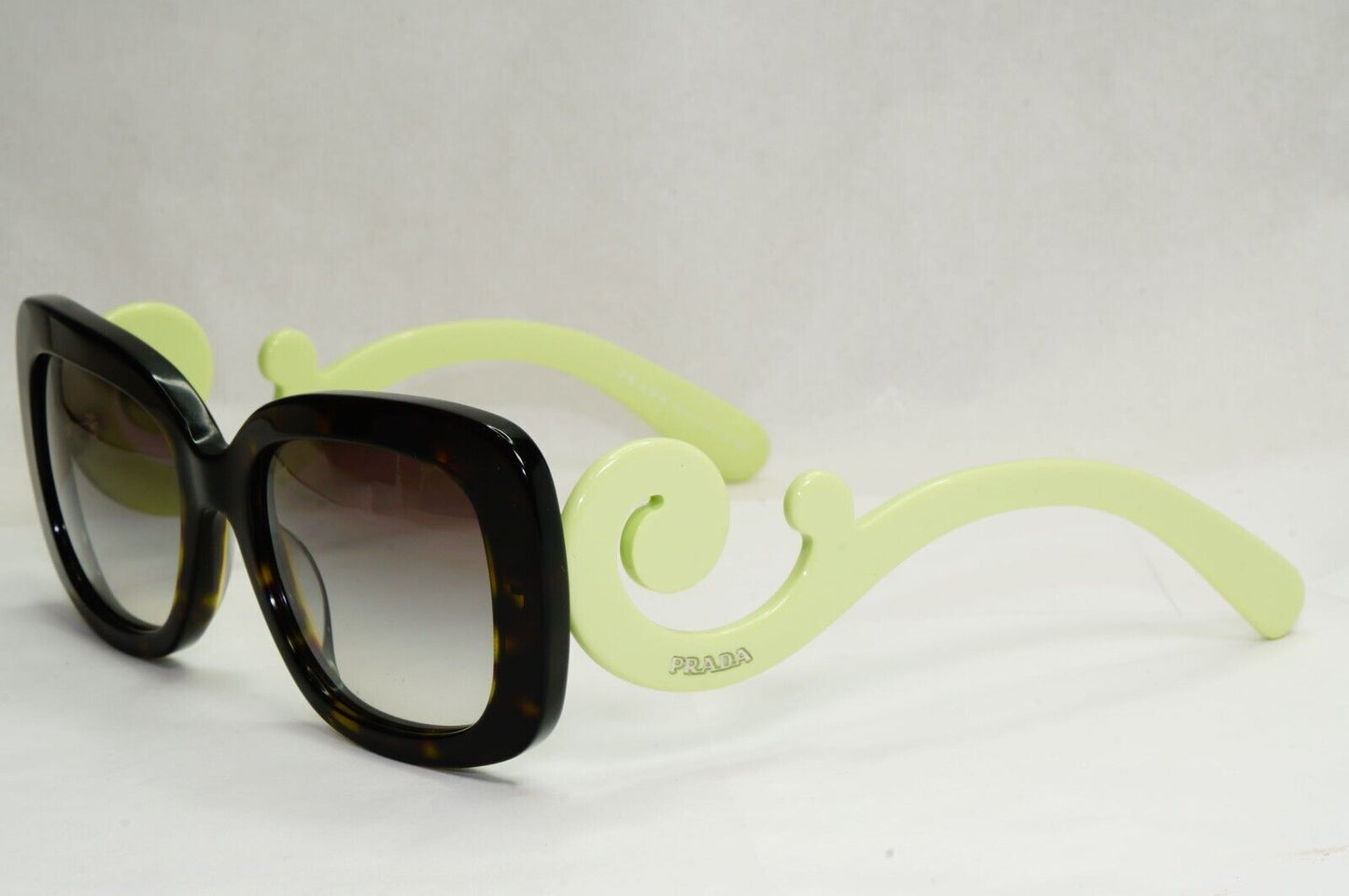 Prada Sunglasses Baroque Swirl Square Brown Green PR27OS SPR 27O QFL-0A7 180324
