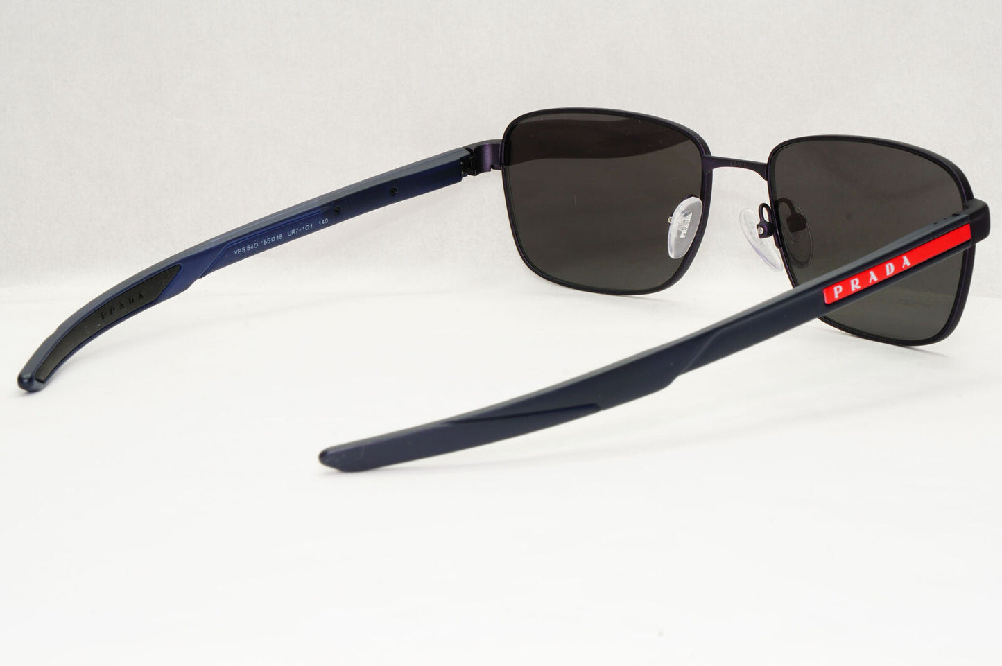 Prada Sunglasses Blue Navy Dark Square Red Stripe PS54OV VPS 54O UR7-1O1 55mm