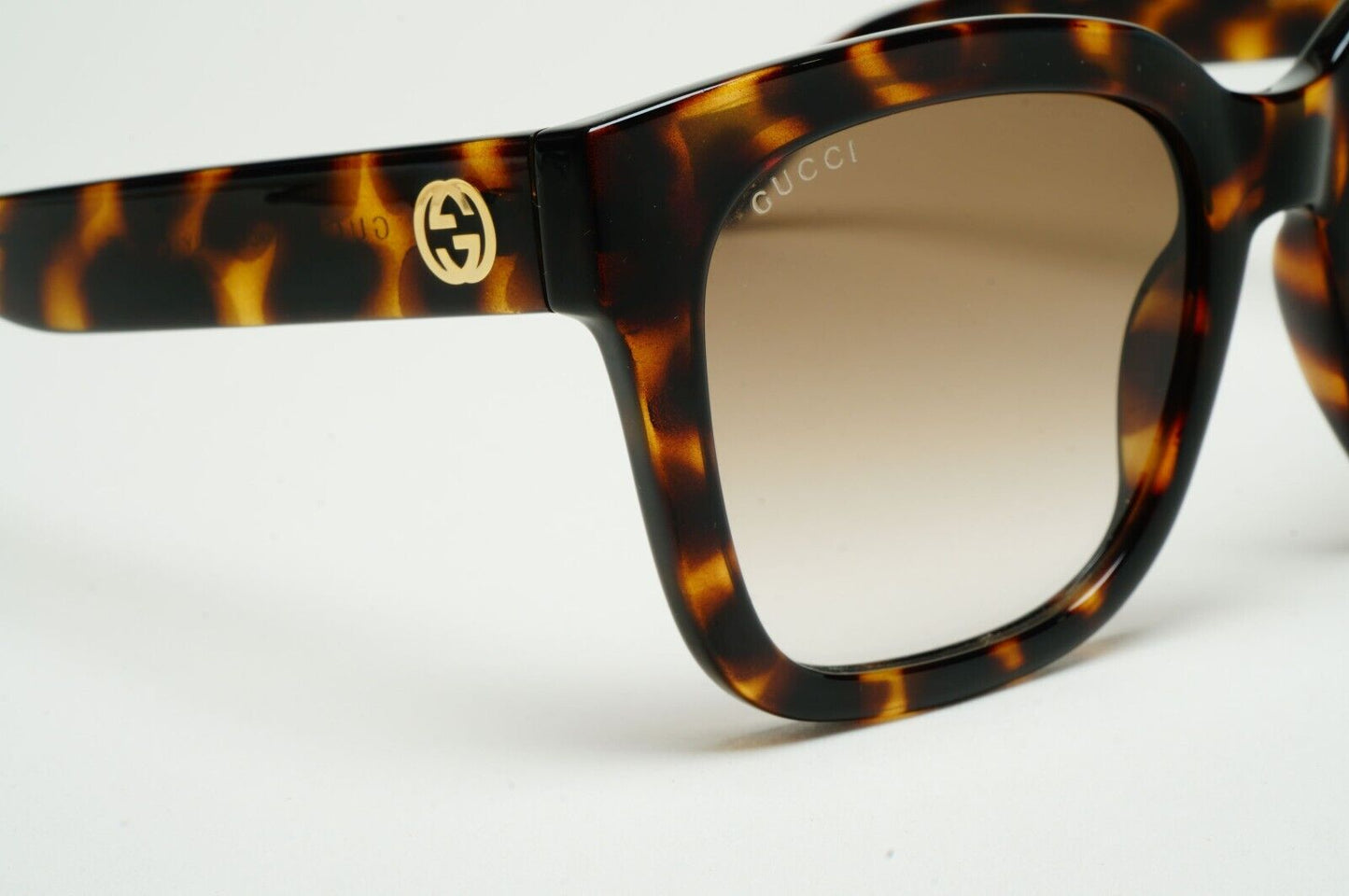 Gucci Sunglasses 2023 Brown Tortoise Square Gold GG1338S 003 54mm 110225