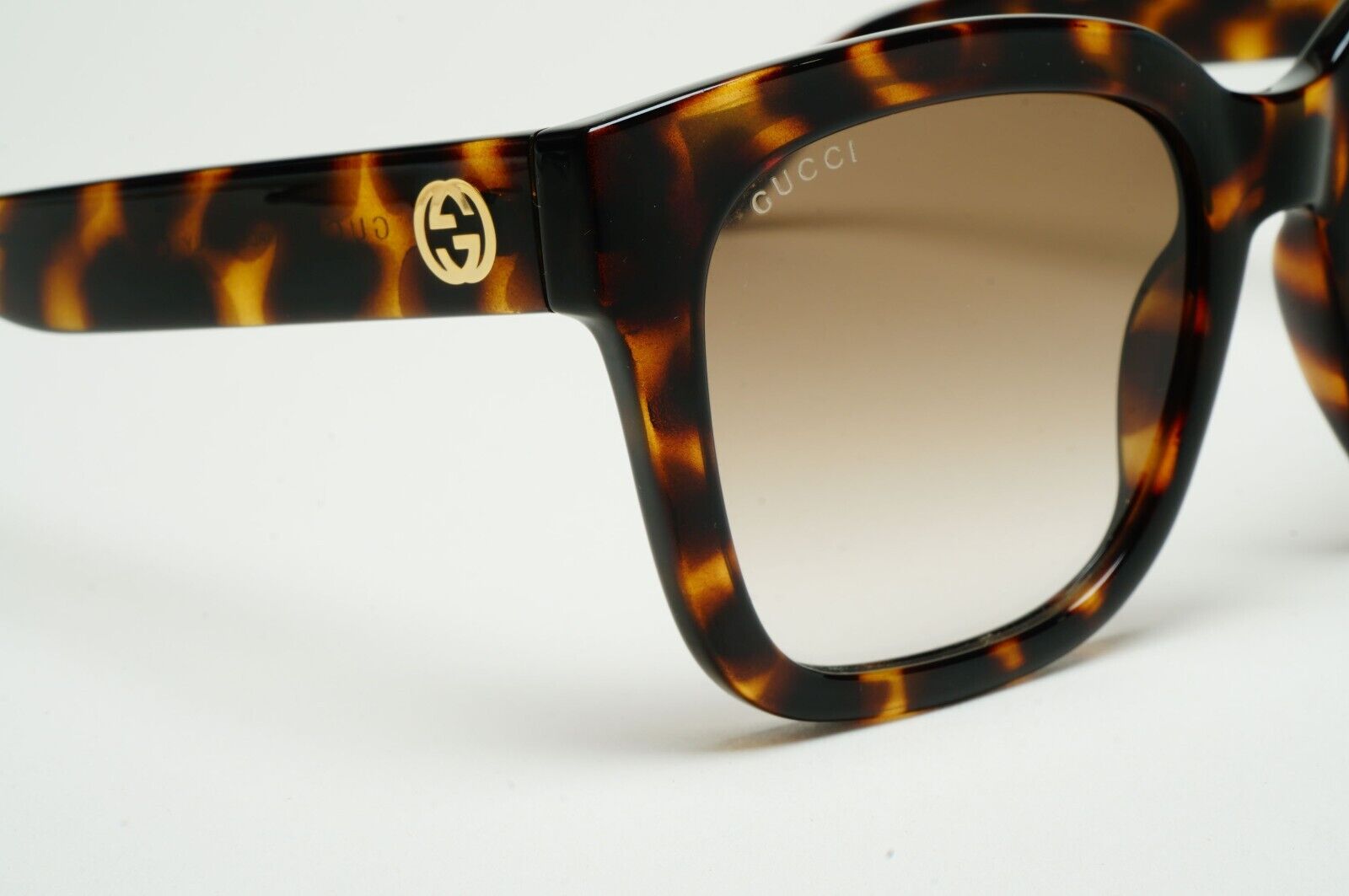 Gucci Sunglasses 2023 Brown Tortoise Square Gold GG1338S 003 54mm 110225