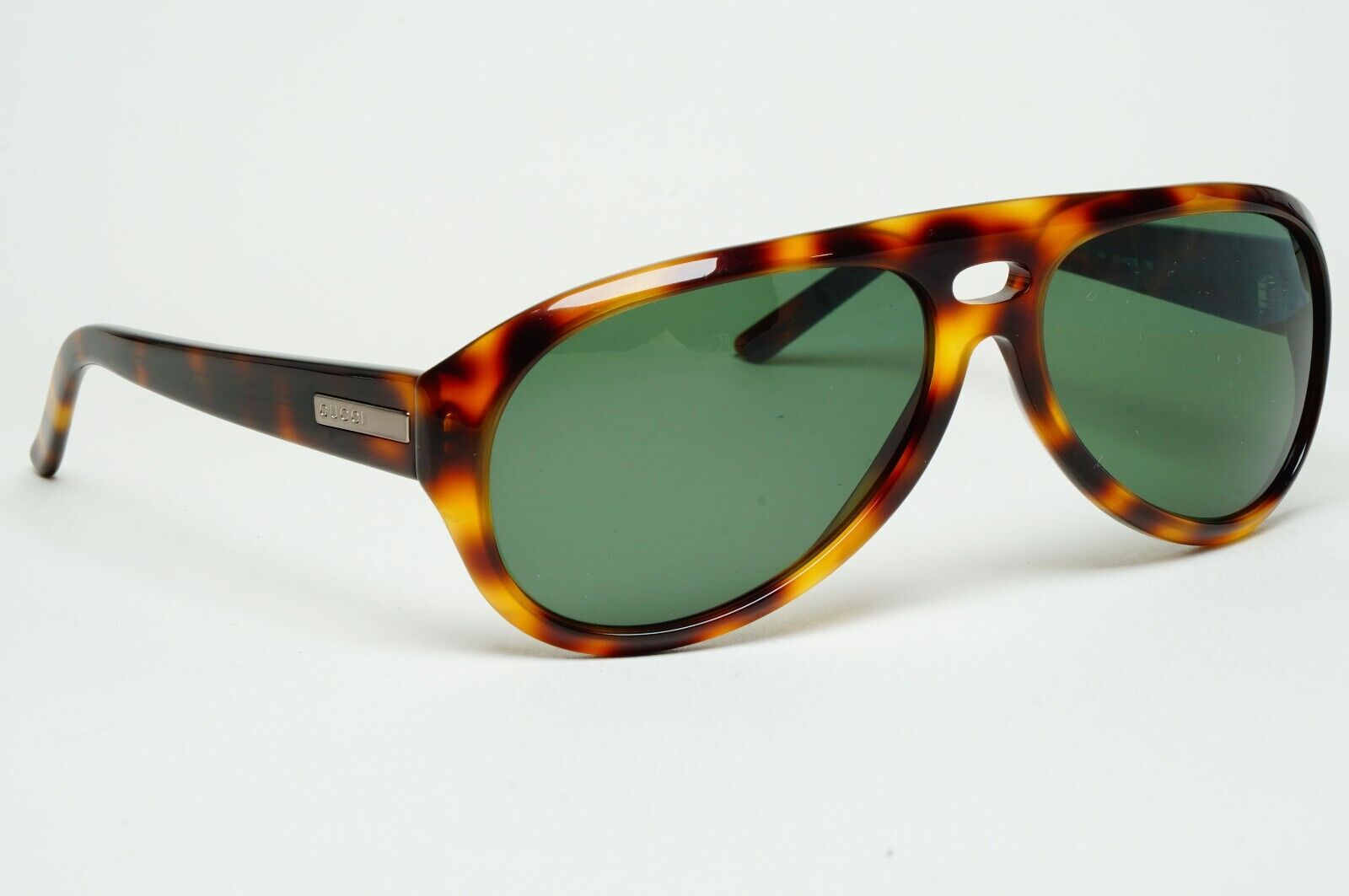 Gucci Sunglasses 1998 Vintage Brown Tortoise Green Pilot GG 1422/S 05L 310125