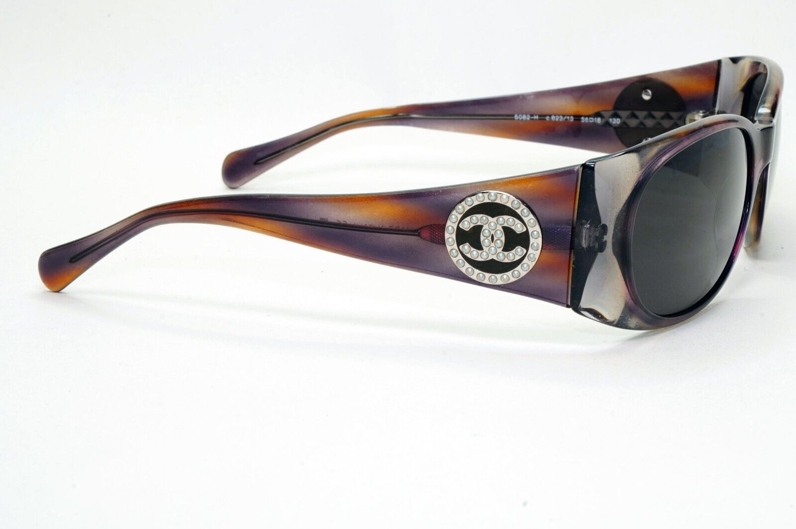 Chanel Sunglasses 2007 Vintage Pearl Brown Black 5082-H c.823/13 301024