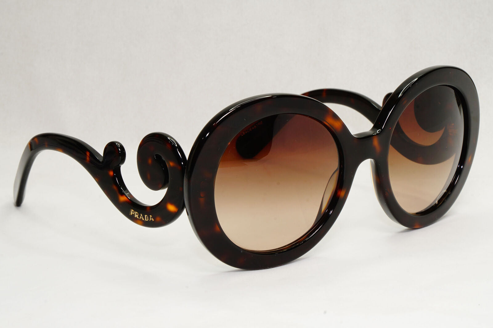 Prada Sunglasses Baroque Swirl Round Brown Tortoise PR27NS SPR 27N 2AU6S1 270124