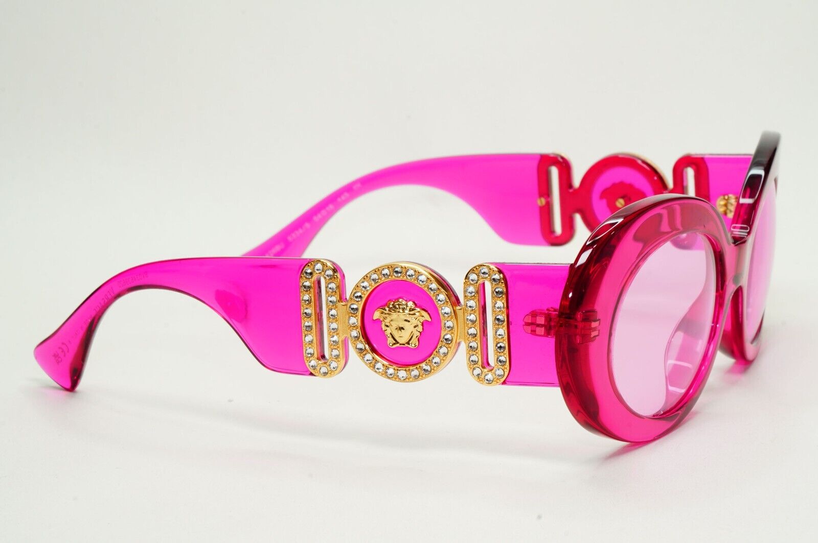 Versace Sunglasses Medusa Fuchsia Transparent Pink Large MOD VE 4426BU 5334/5