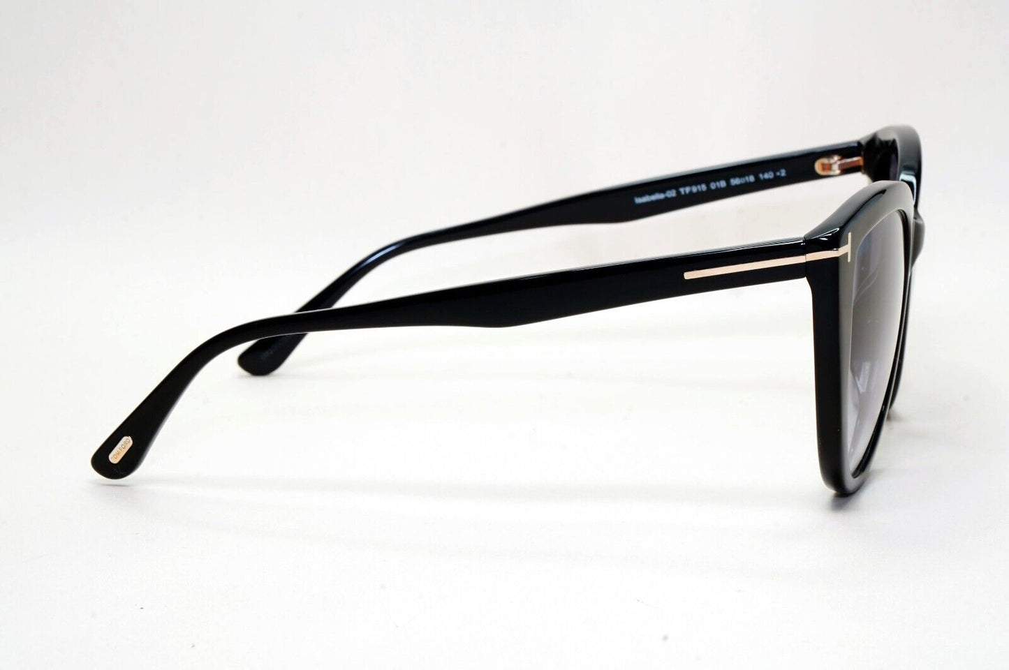 Tom Ford Sunglasses Isabella-02 Black Grey Gradient Cat Eye FT0915 TF 915 01B
