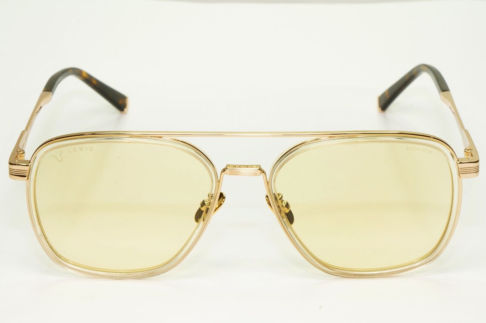 Police Lewis Hamilton F1 Sunglasses Gold Pilot Mirror Metal SPL C49 COL 846F