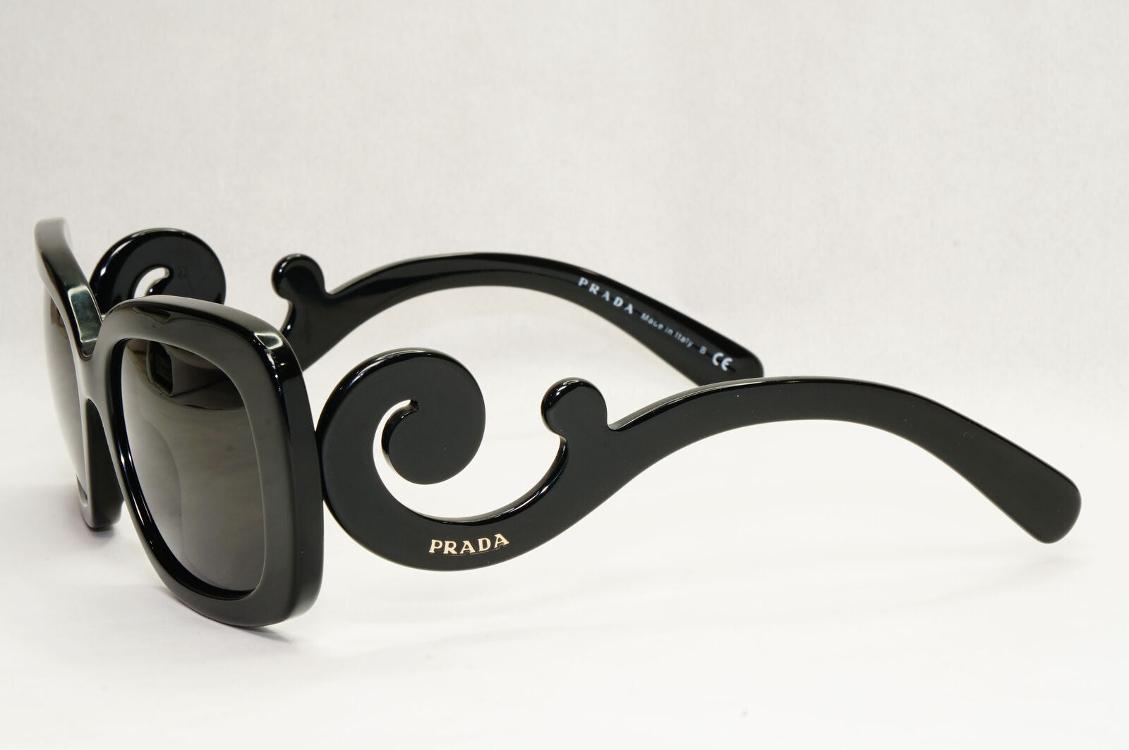 Prada Sunglasses Baroque Swirl Black Square PR27OS SPR 27O 1AB-3M1 151223