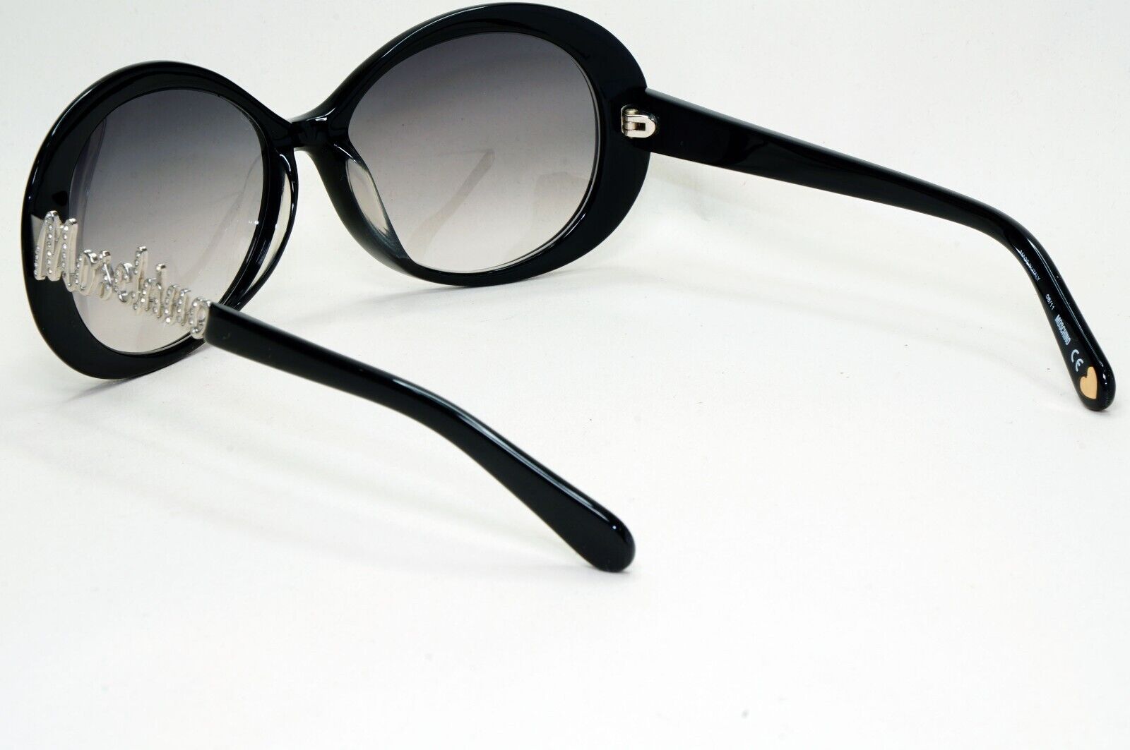 Moschino Sunglasses 2005 Vintage Black Silver Grey Gradient MO583 01 101124