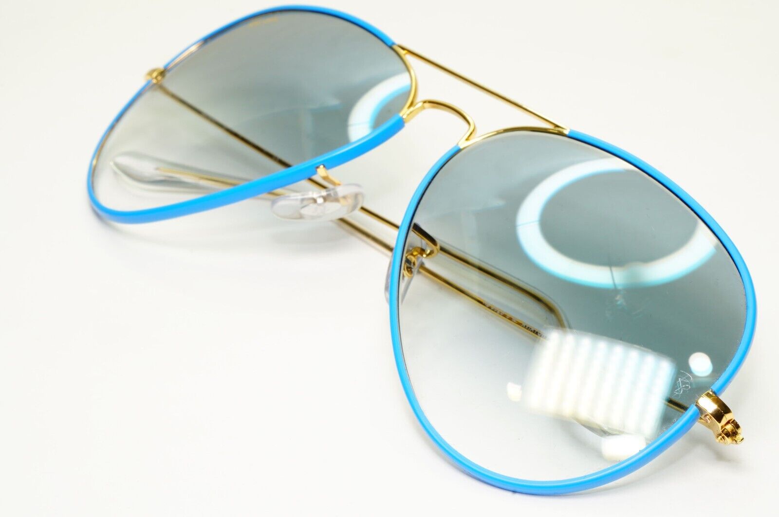 Ray-Ban Sunglasses Aviator Blue Gold Gradient RB 3025-JM Full Color 9196/3F 62mm
