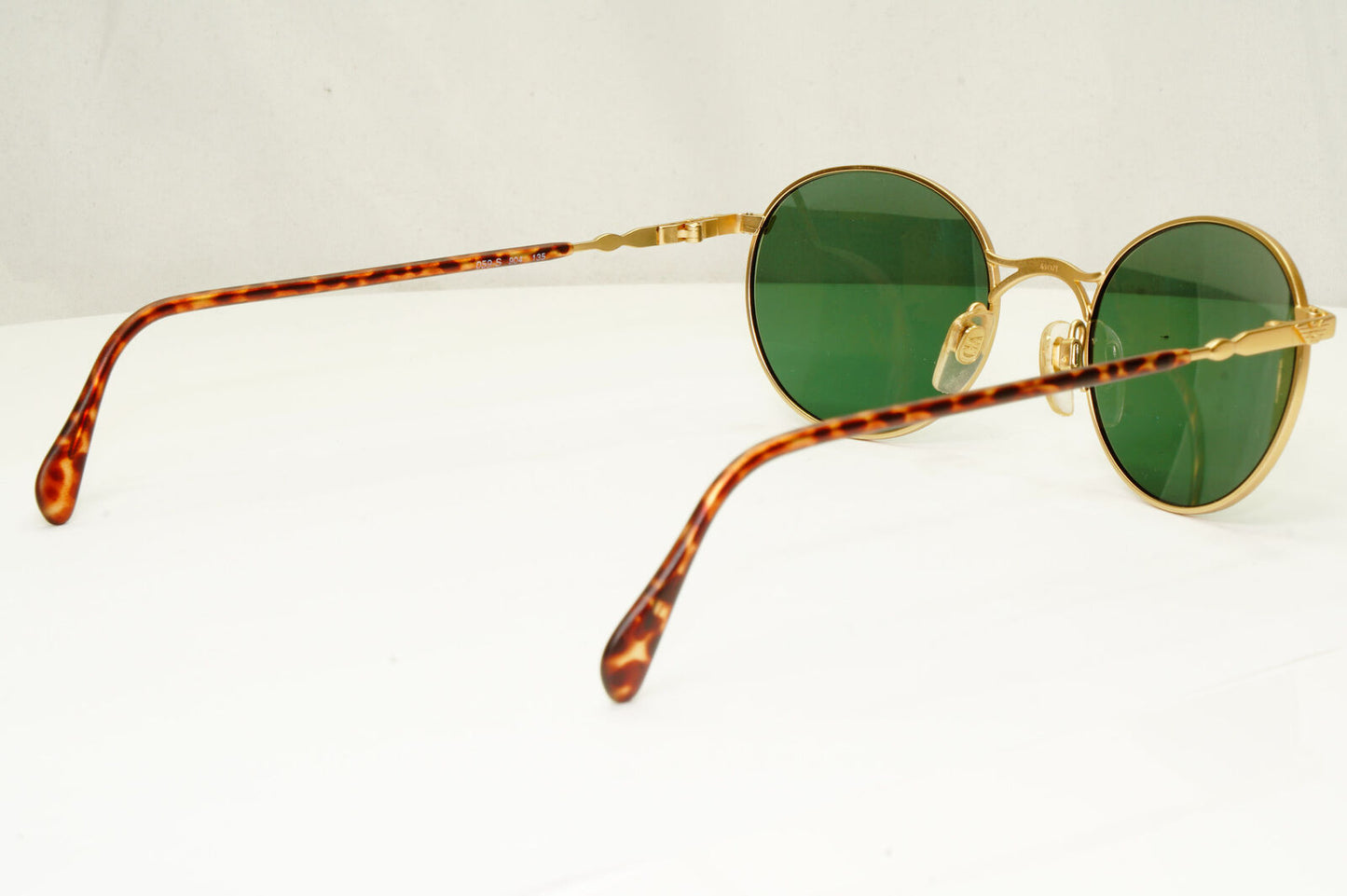 Emporio Armani 1997 Vintage Sunglasses Mens Womens Round Gold Green 059-S 904