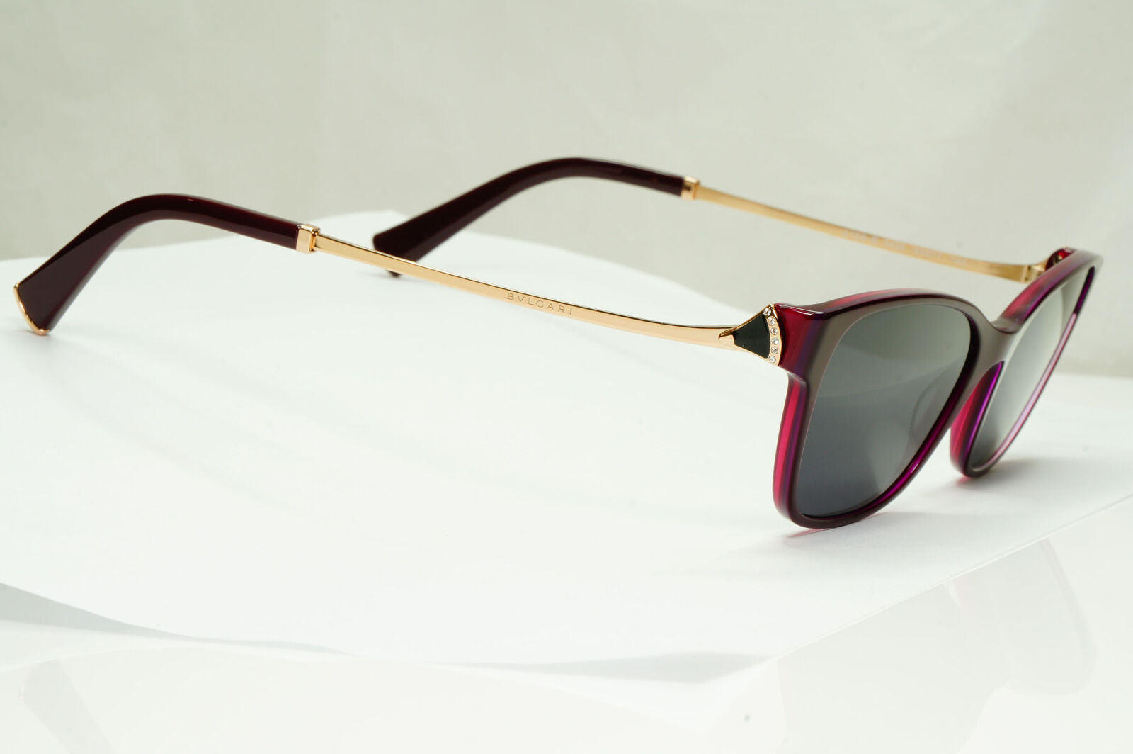 Bvlgari Sunglasses Purple Burgundy Gold Diamante Crystal 4159-B 5426 250123