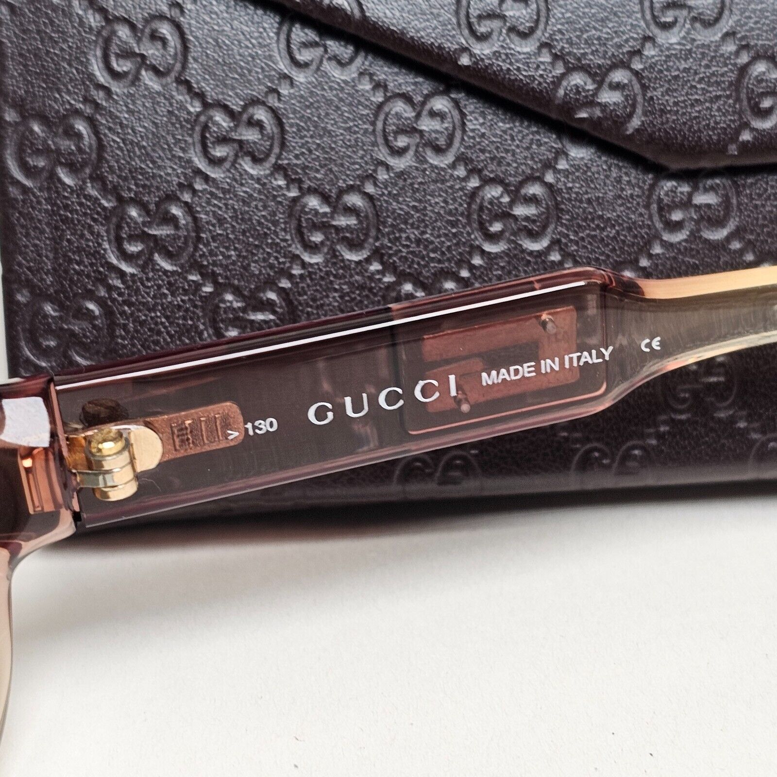 Gucci Sunglasses 1998 Vintage Brown Honey Transparent Green GG 2475/S T2V 110225