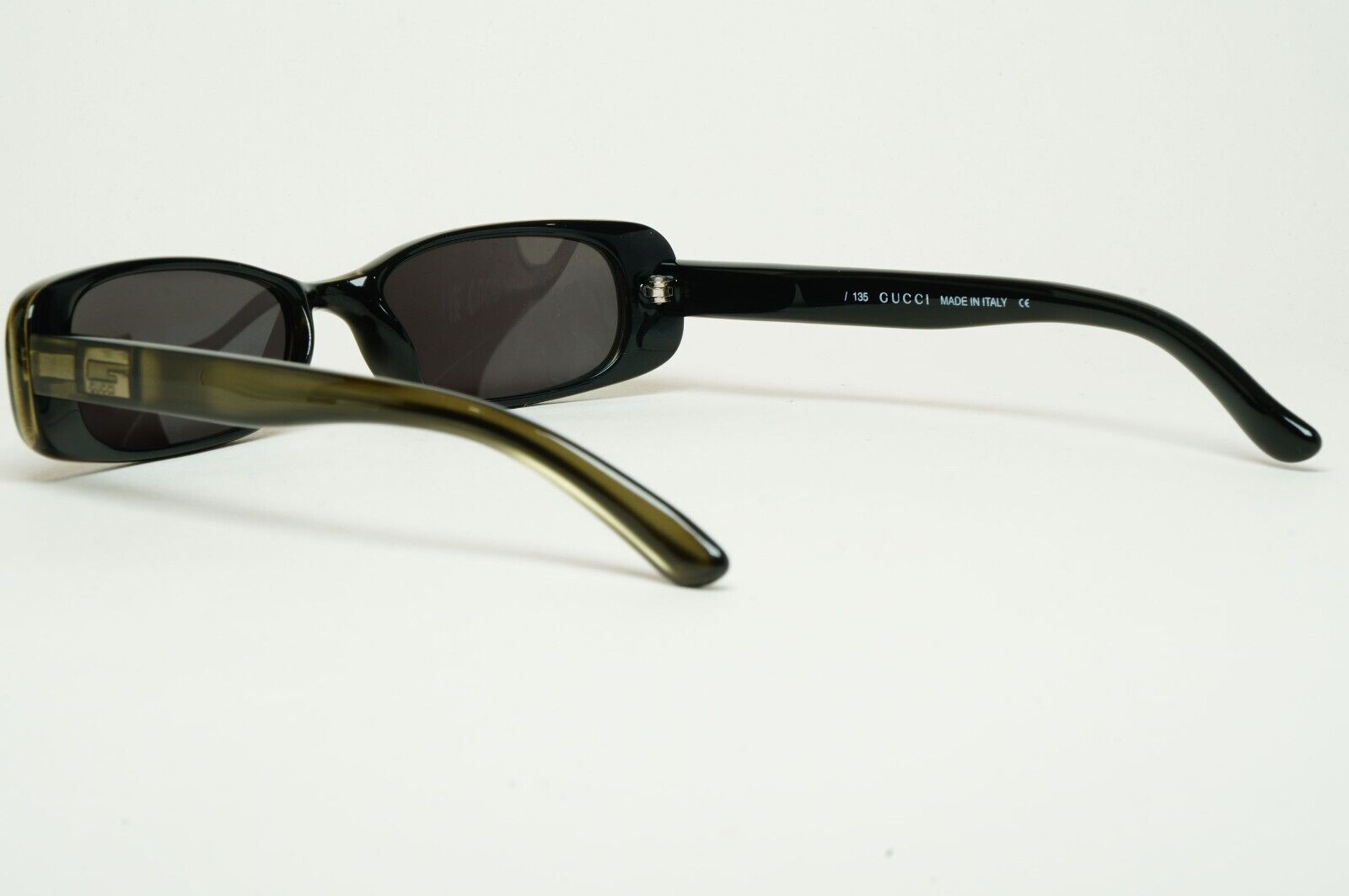 Gucci Sunglasses 1998 Vintage Green Black Rectangle Small GG 2443/S 4YB 050225