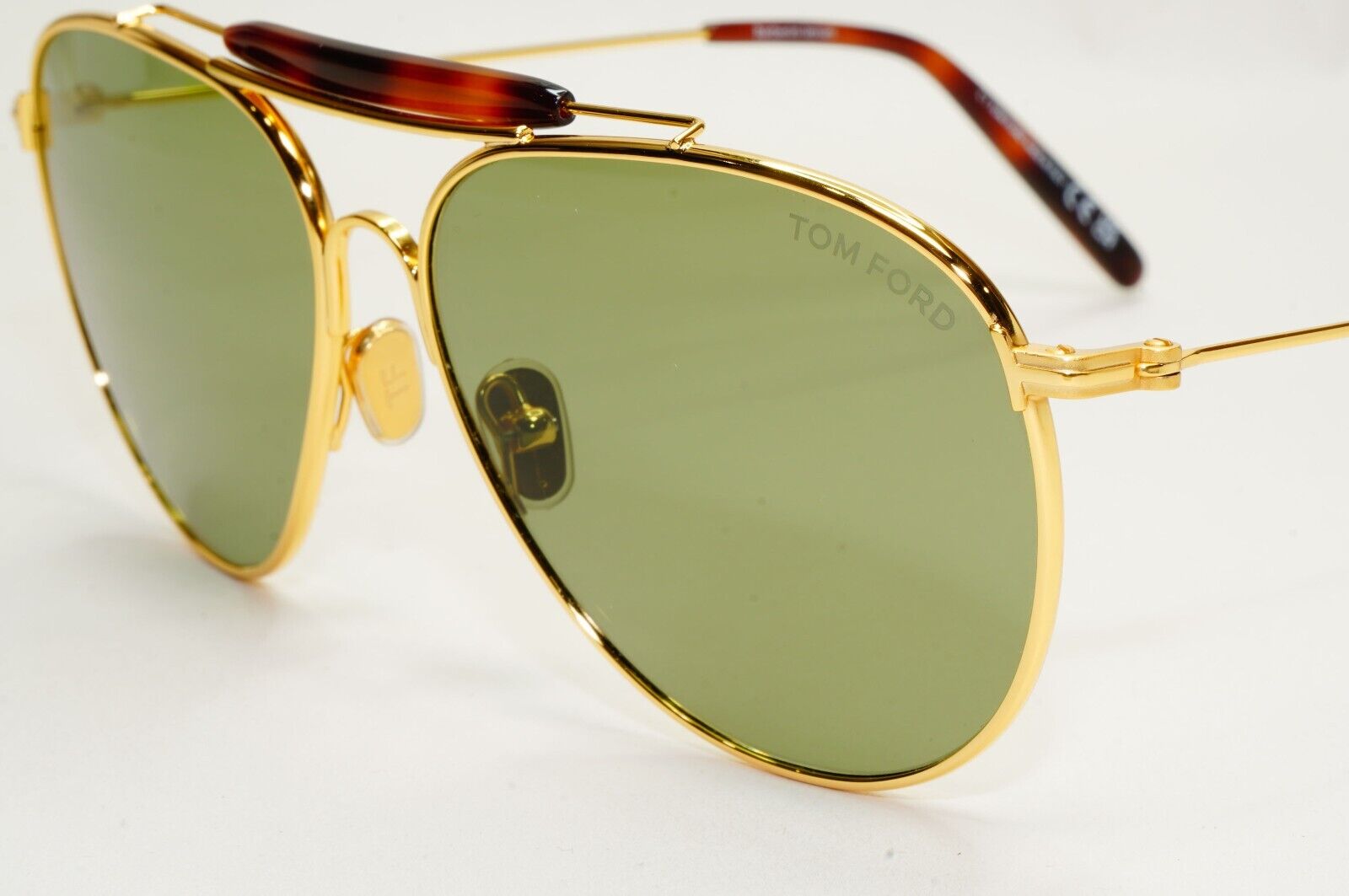 Tom Ford Sunglasses Raphael-02 Glass Lens Gold Green Pilot FT0995 TF 995 30N