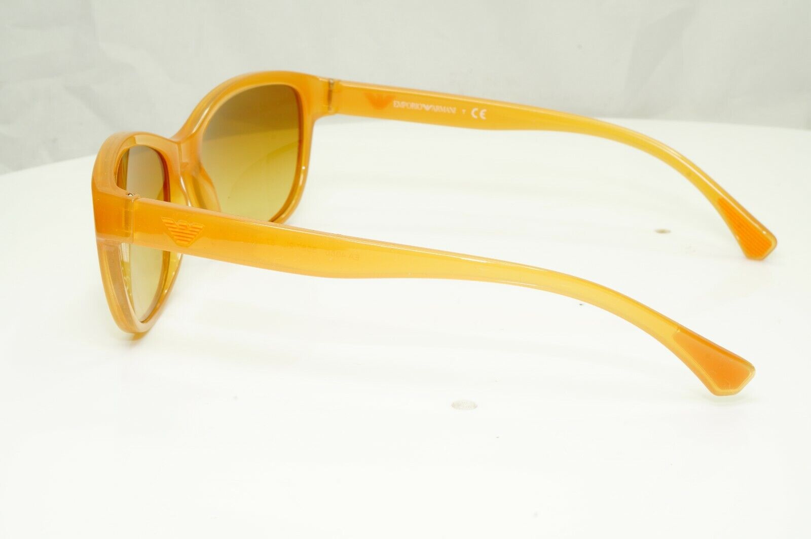 Emporio Armani Brown Honey Ochre Womens Sunglasses Square EA 4080 5537/2L 