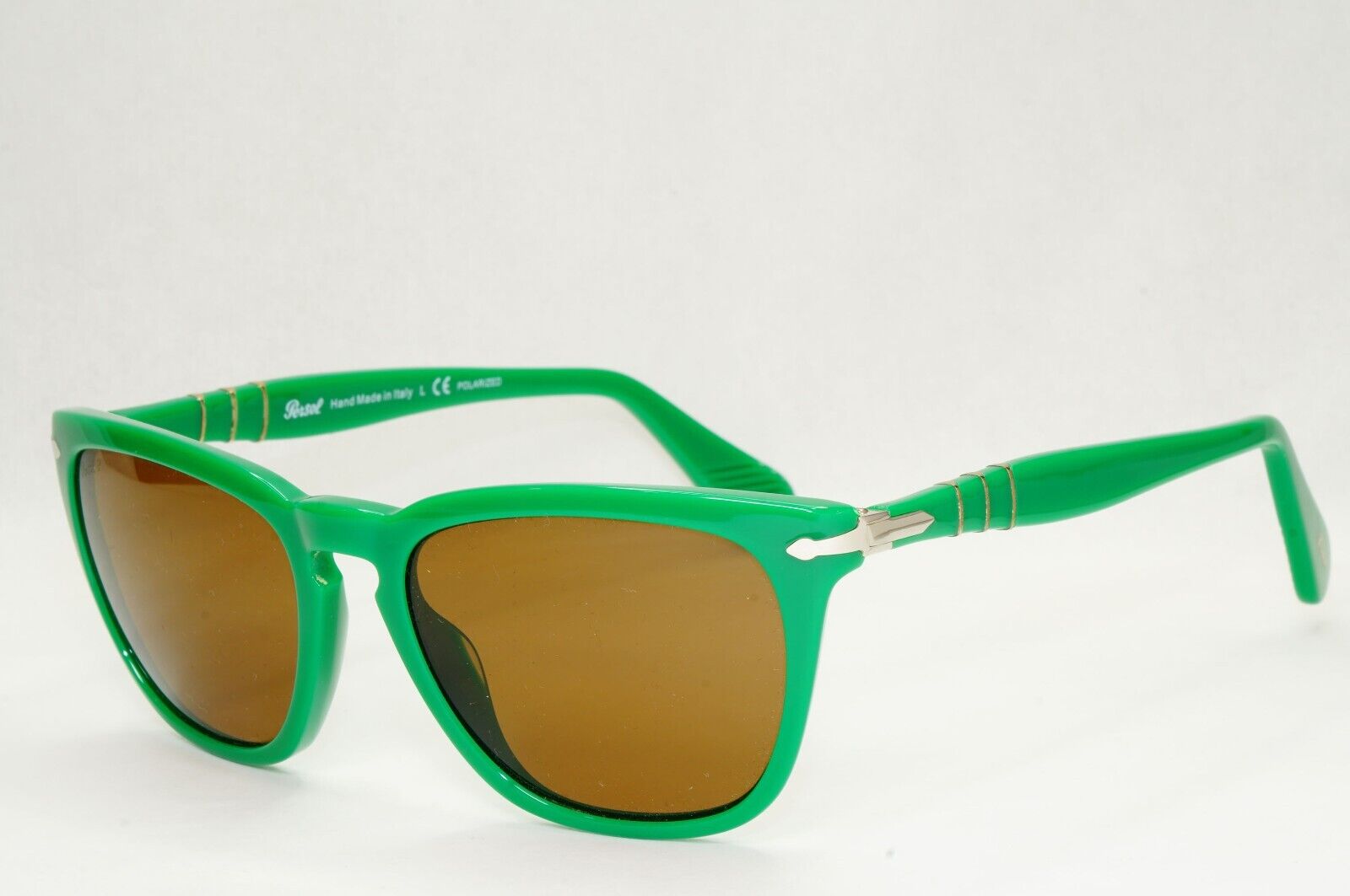 Persol Sunglasses 2012 Capri Polarized Green Brown Square 3024-S 959/57 52mm