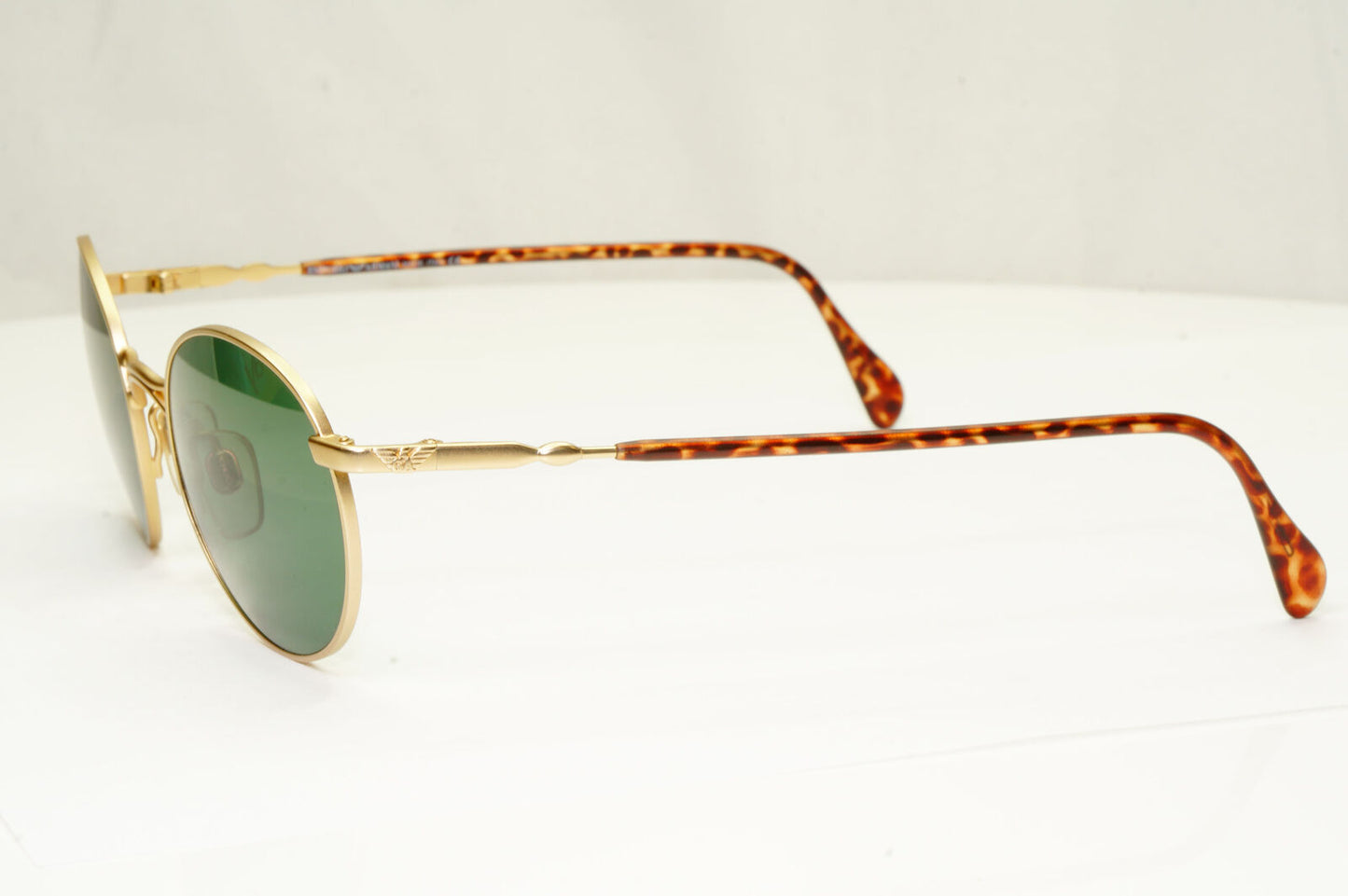 Emporio Armani 1997 Vintage Sunglasses Mens Womens Round Gold Green 059-S 904